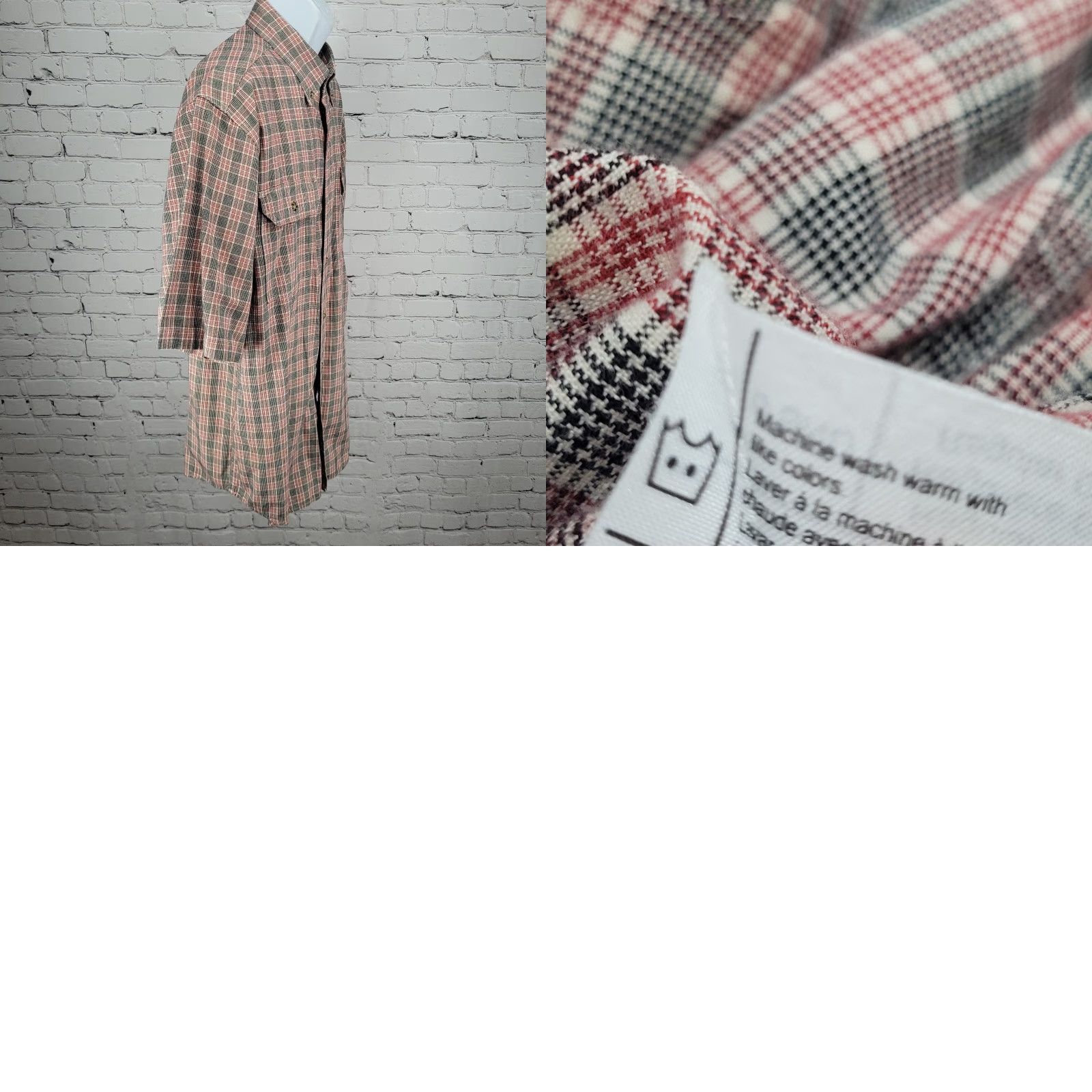Carhartt VINTAGE Carhartt Shirt Button-Up Short Sleeve Plaid Red Black 100% Cotton Large Mens Size US L / EU 52-54 / 3 - 10 Thumbnail