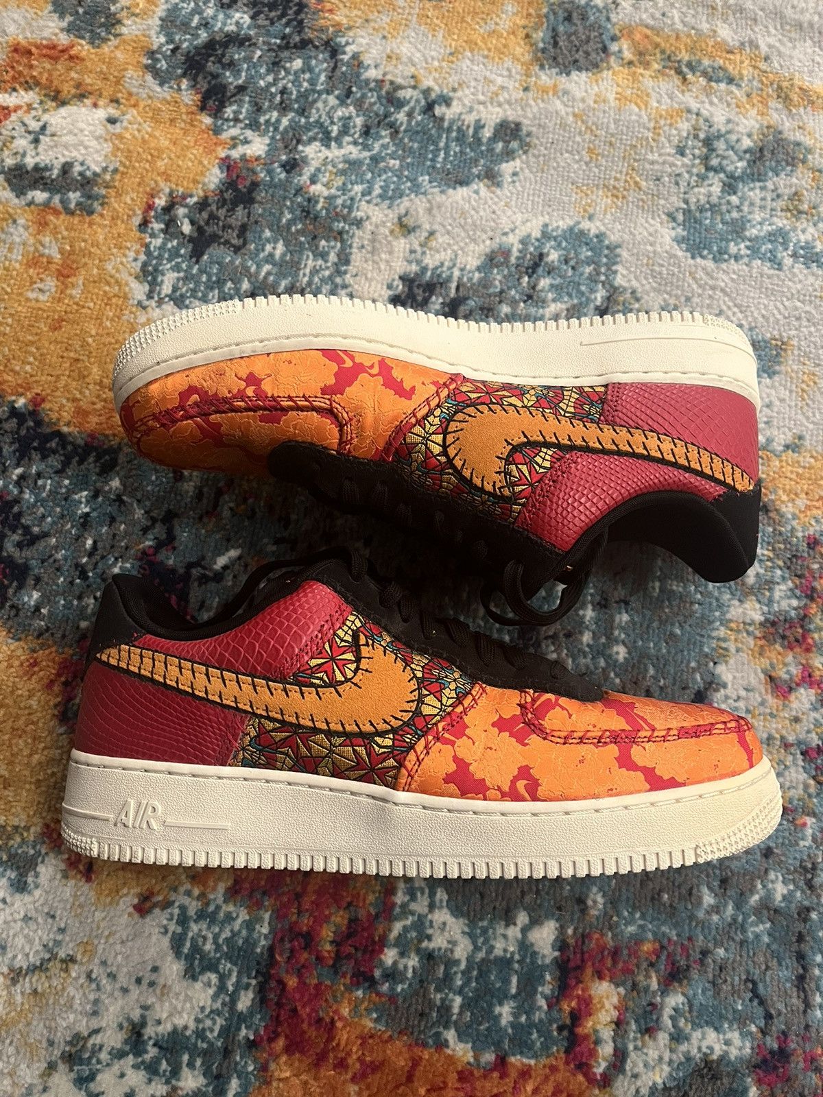 Nike Nike Air Force 1 Gym red/orange peel-black Size US 12 / EU 45 - 2 Thumbnail