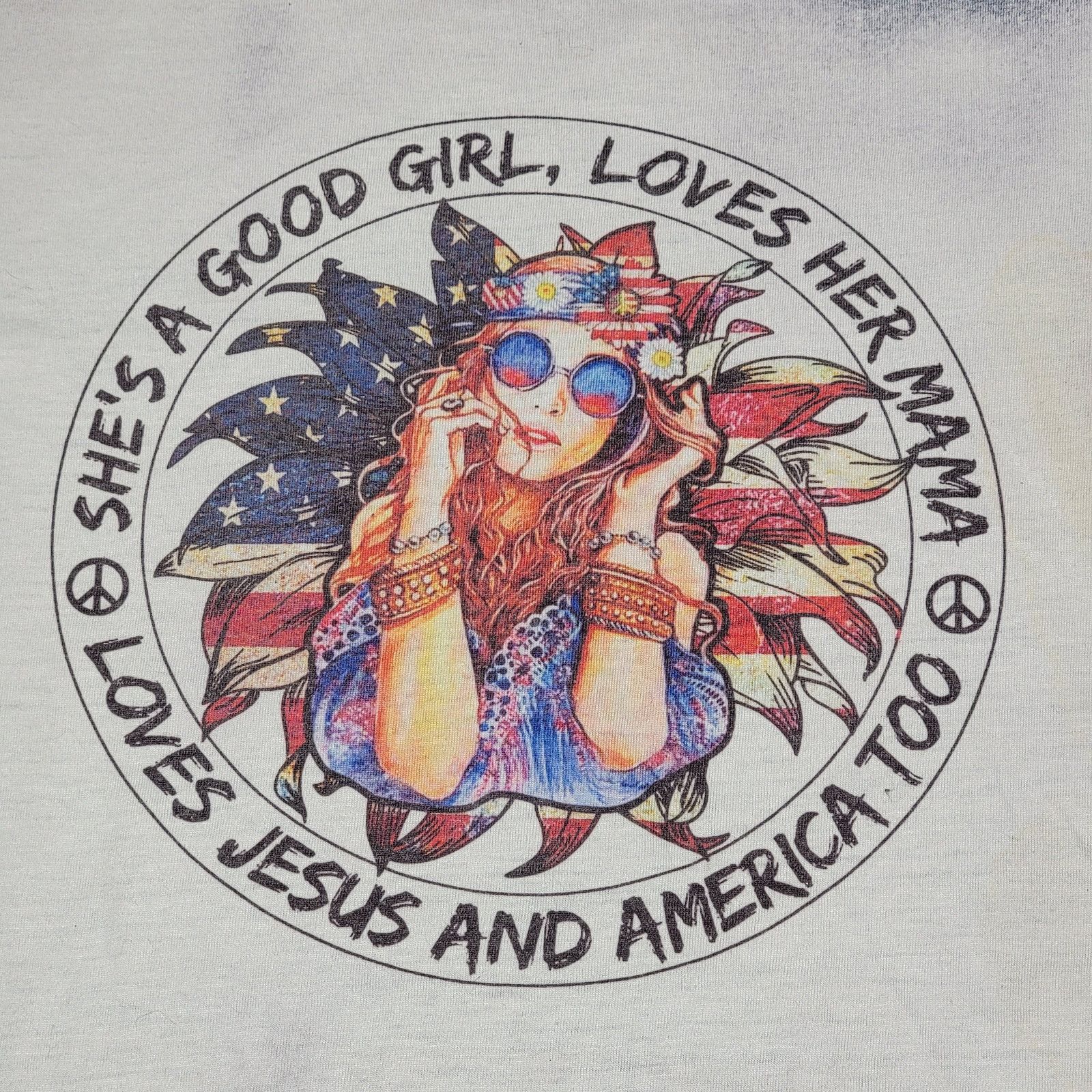 Gildan Hippy Bleach-Dye Tee w/ Tom Petty Song Lyrics - Size Medium Size M / US 6-8 / IT 42-44 - 2 Thumbnail