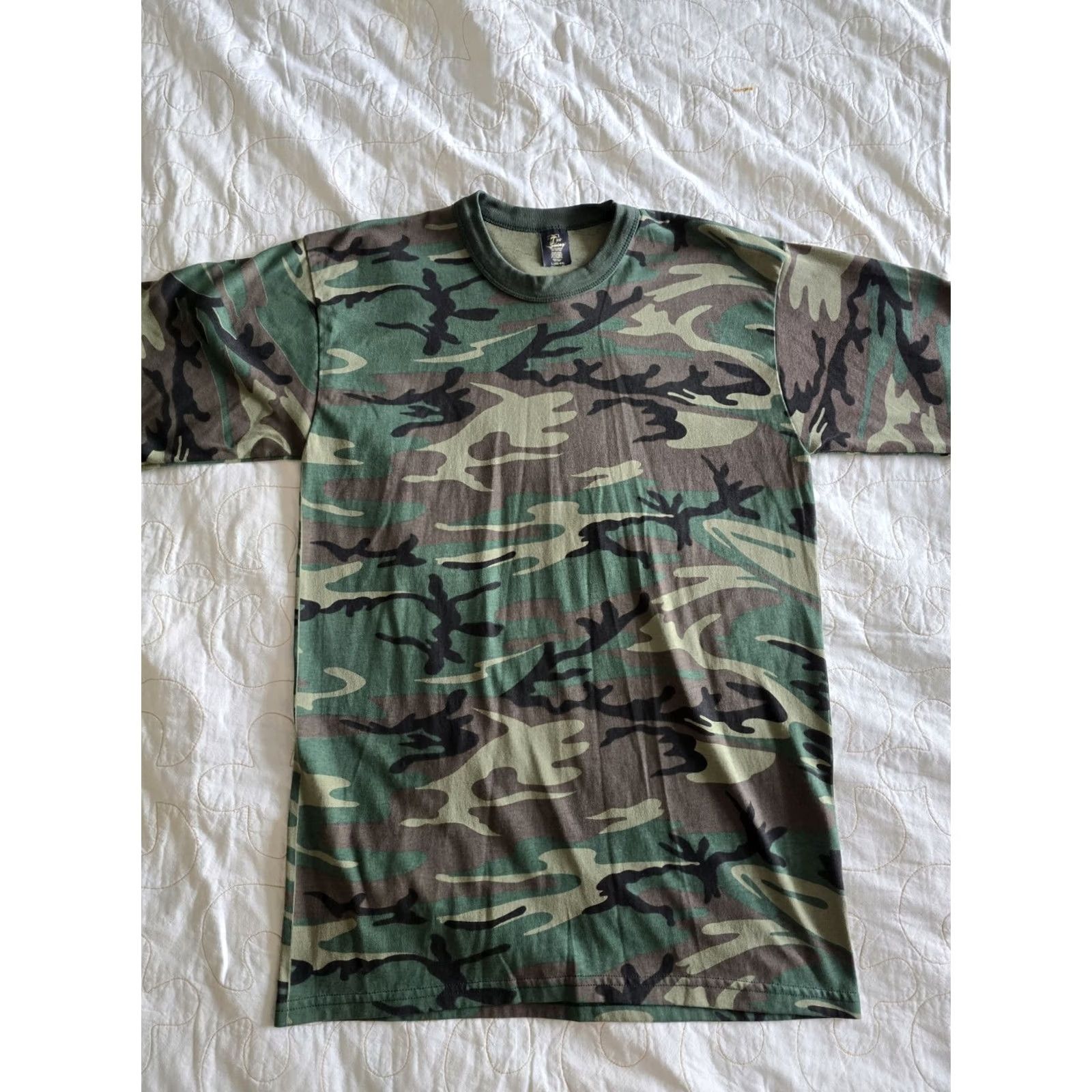 Vintage VINTAGE Camouflage Hunting Camo Short Sleeve Tee LARGE Woodland Green Tee Swing Shirt Unisex Adult 1980s Graphic Tee Mens Womens Size US L / EU 52-54 / 3 - 2 Thumbnail