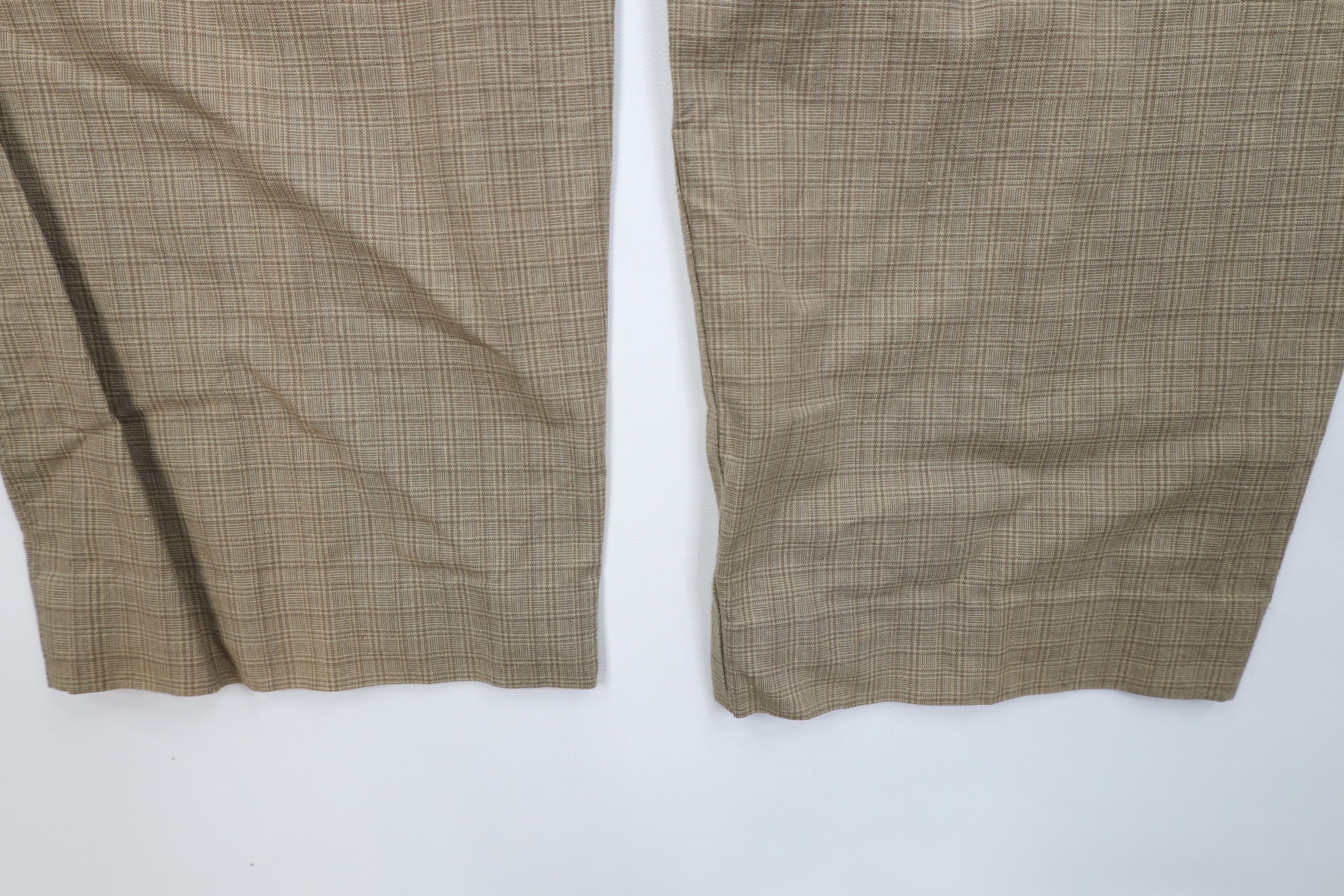 Gap Vintage 90s Gap Pleated Tapered Leg Chino Pants Plaid USA Size US 31 - 12 Thumbnail