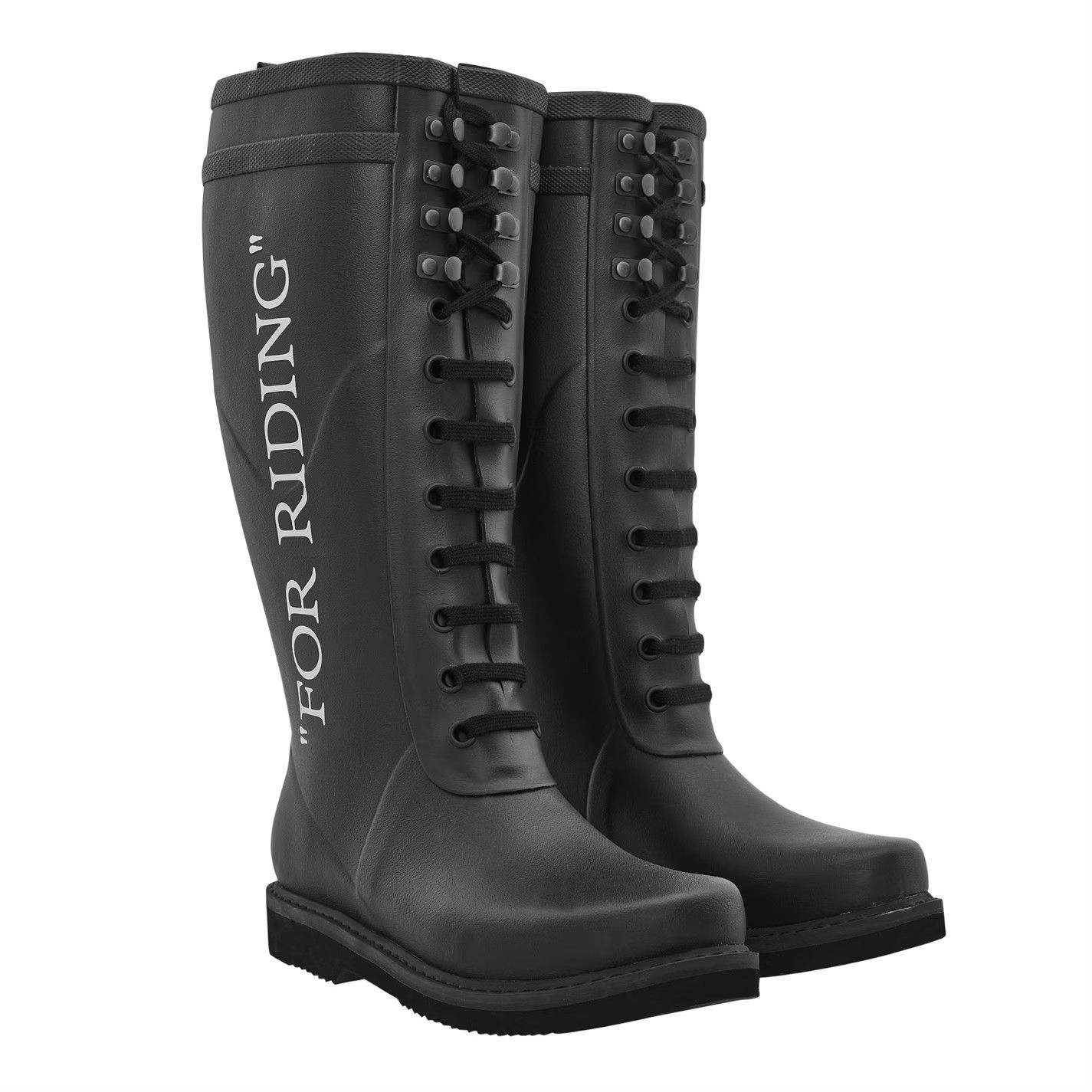 Off-White o1g2r1mq0125 For Riding Boots in Black & White Size US 9 / IT 39 - 5 Thumbnail
