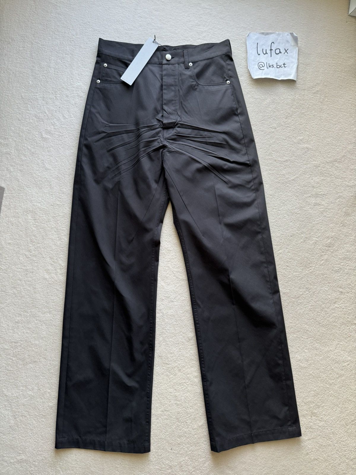 image of Rick Owens New | Ss23 Edfu Geth Denim Tf Taffeta Pants Size 31 in Black, Men's