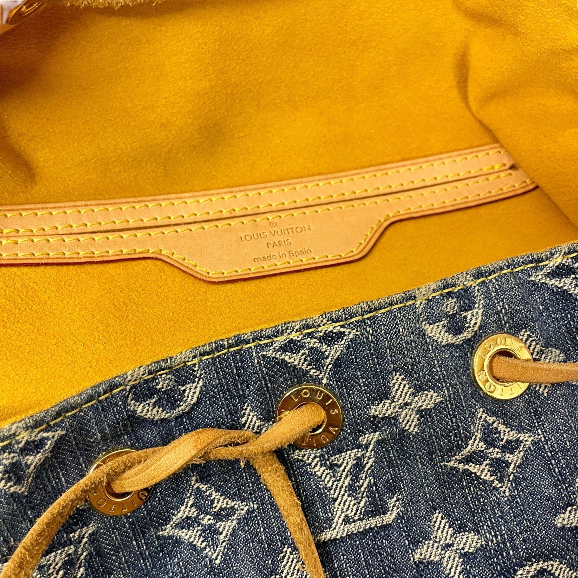 Louis Vuitton Y2K Louis Vuitton Denim Logo Monogram Vintage "Sac A Dos" Backpack Size ONE SIZE - 5 Thumbnail