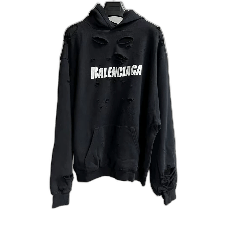 Balenciaga Balenciaga Black Artistic Design Hoodie Size US S / EU 44-46 / 1 - 1 Thumbnail