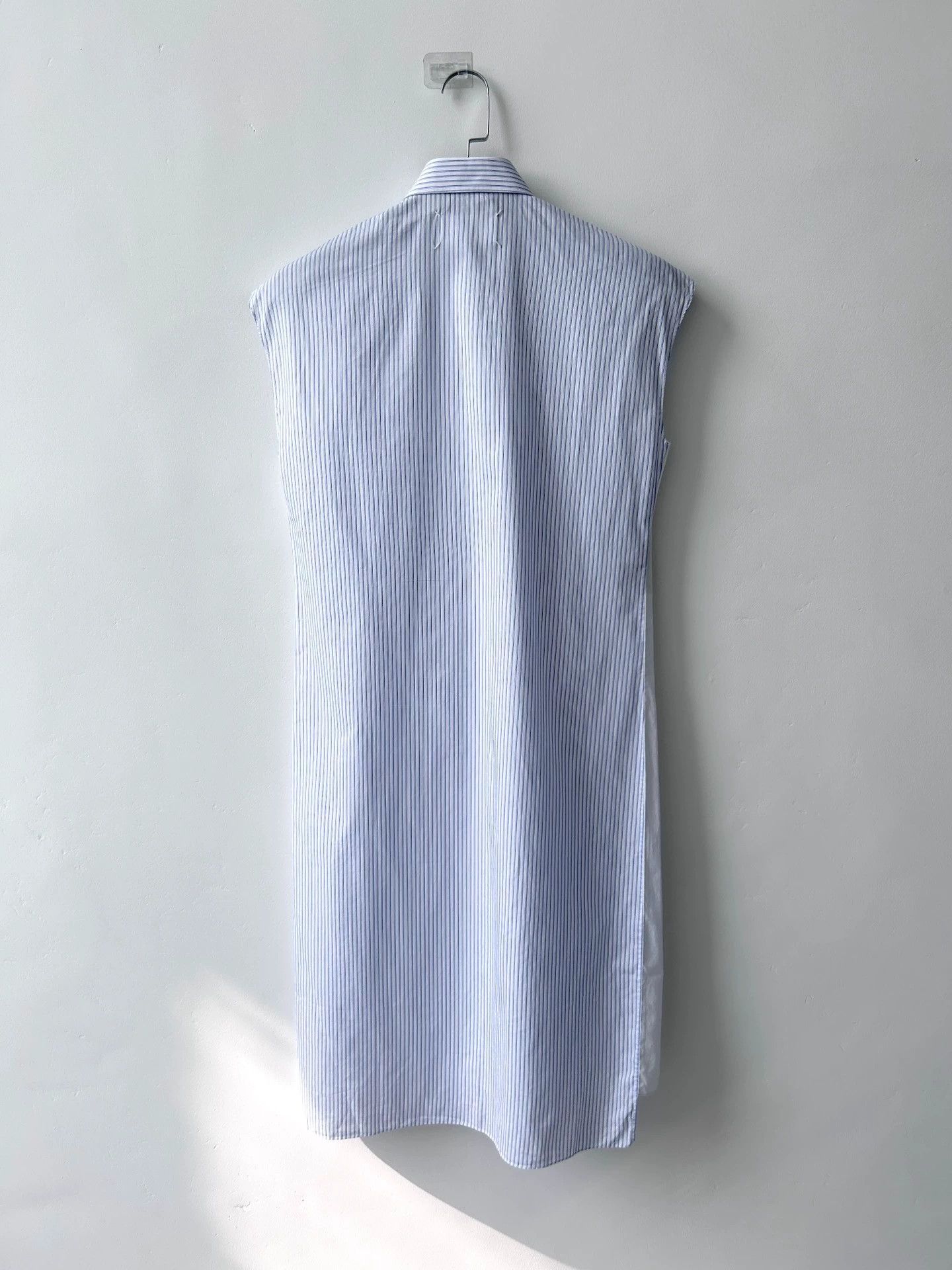 Maison Margiela Maison Margiela SS17 Long Vest Shirt Blue White Stripe 40 Size S / US 4 / IT 40 - 2 Thumbnail