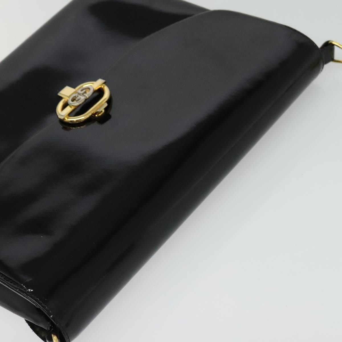 Gucci GUCCI Chain Shoulder Bag Patent Leather Black Gold Size ONE SIZE - 6 Thumbnail
