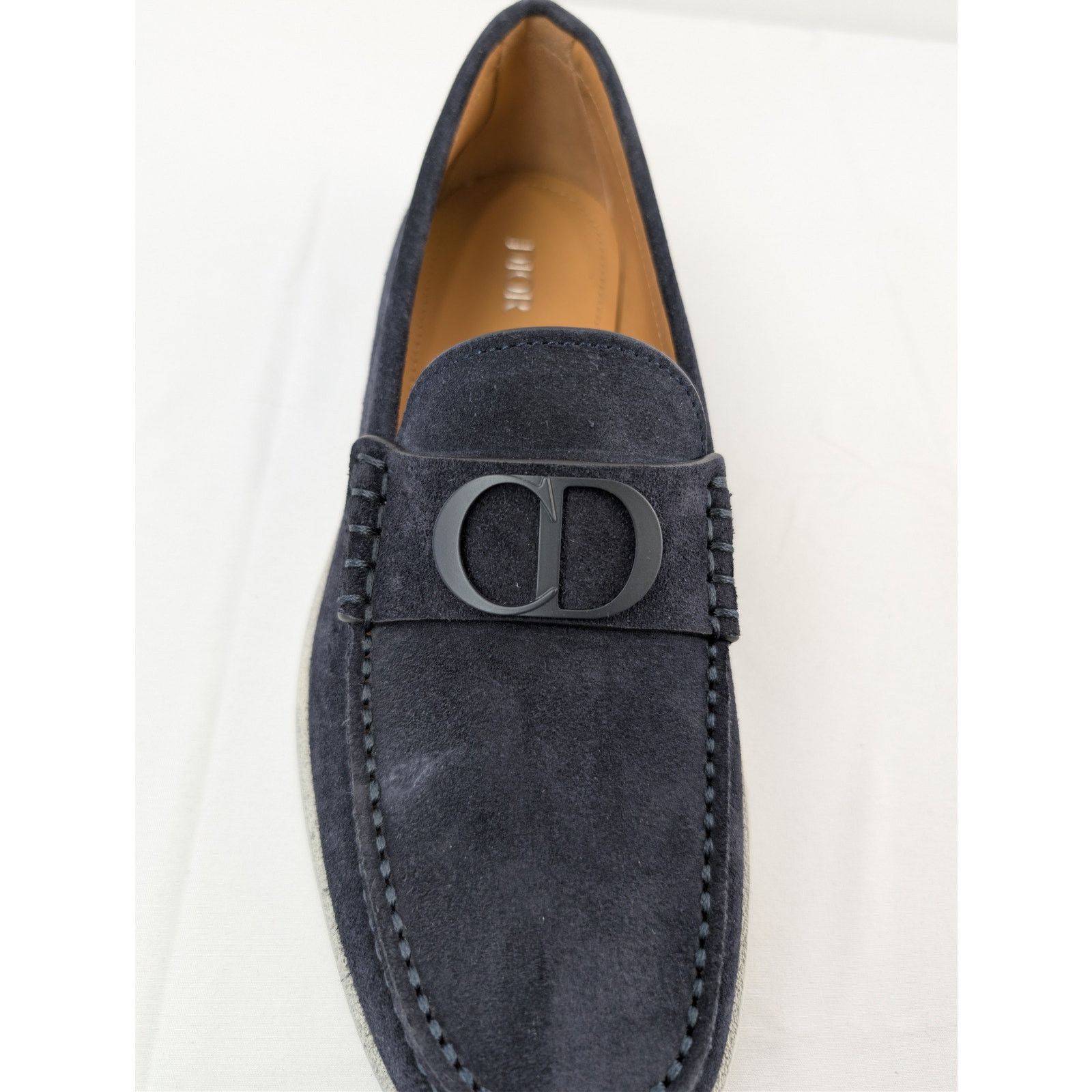 Dior o1rshd1 D'Granville suede Loafers Shoe Boots in navy blue Size US 8 / EU 41 - 14 Thumbnail