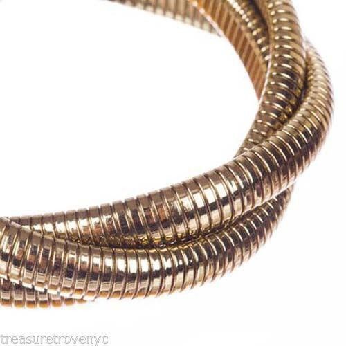 Designer Treasure Trove NYC Goldtone Triple Snake Chain Bracelet Size ONE SIZE - 2 Thumbnail