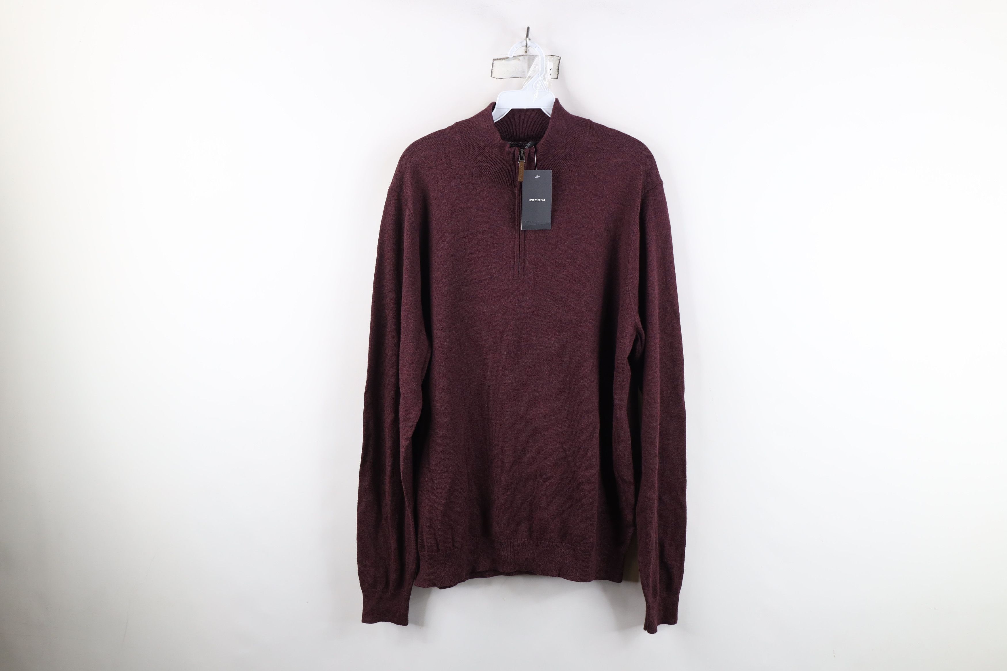 Vintage New Streetwear Cashmere Blend Knit Half Zip Pullover Sweater Size US L / EU 52-54 / 3 - 1 Thumbnail