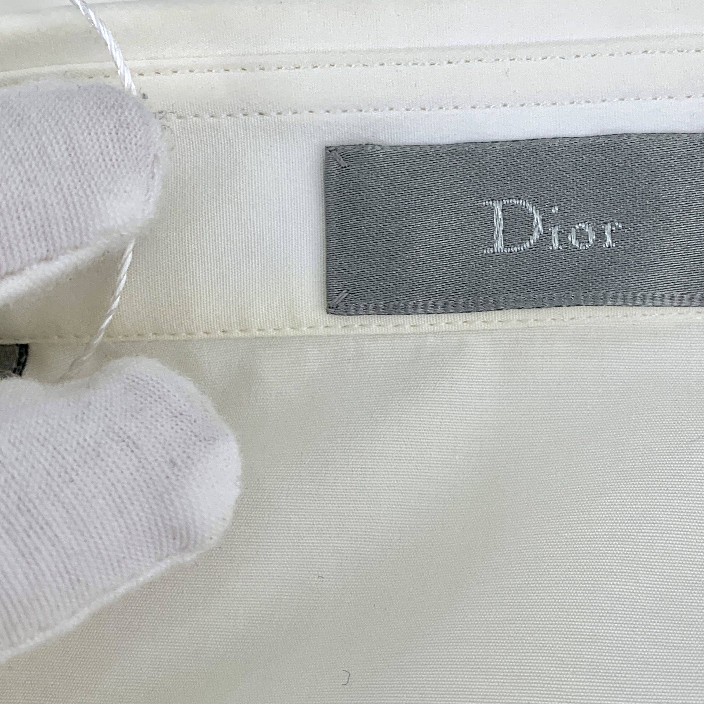Dior Dior White Striped Panel Long-Sleeve Shirt (Size 37) Size XS / US 0-2 / IT 36-38 - 3 Thumbnail