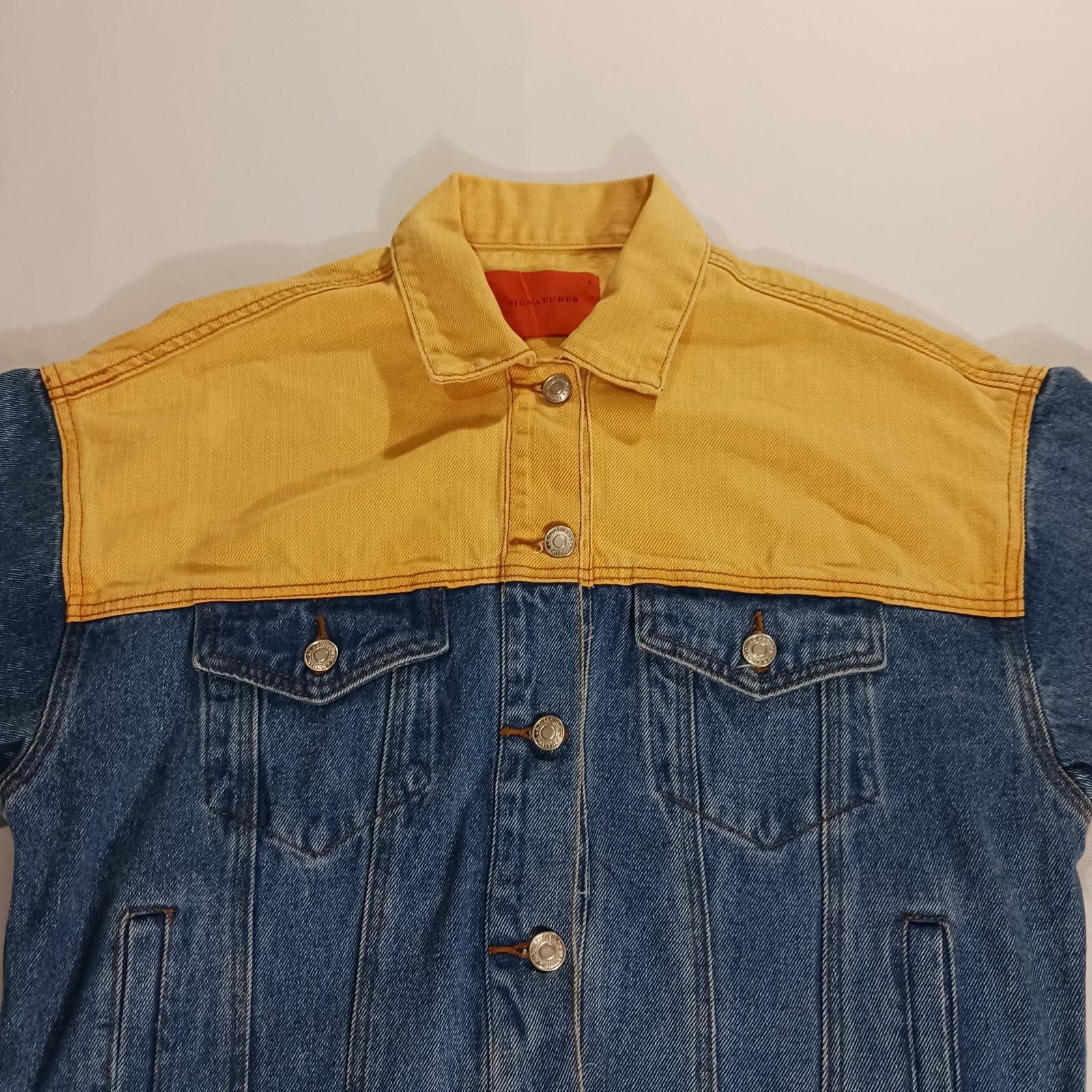 Kirkland Signature Signature 8 Colorbloc S5600 Women Blue Yellow Denim Jacket S Size S / US 4 / IT 40 - 11 Thumbnail