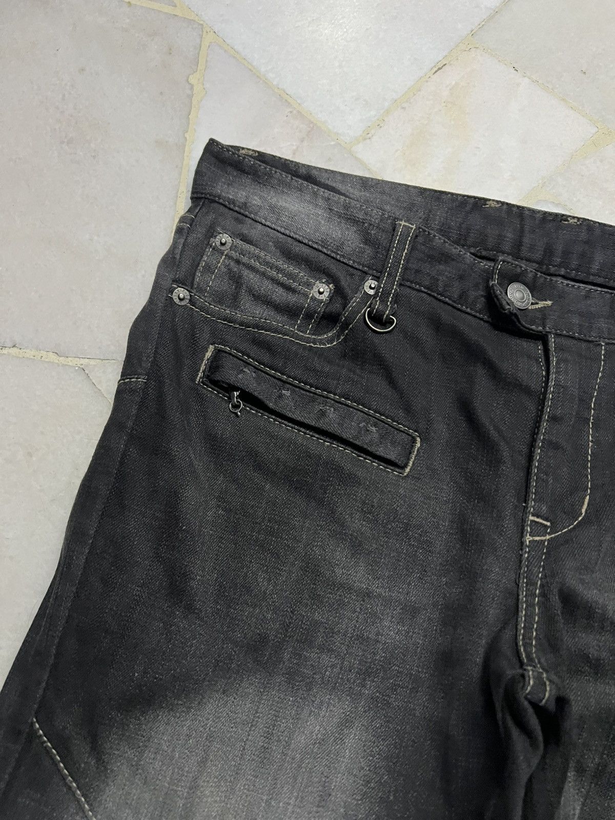 Japanese Brand PPFM DISTRESSED PUNK JEANS Size US 32 / EU 48 - 9 Thumbnail