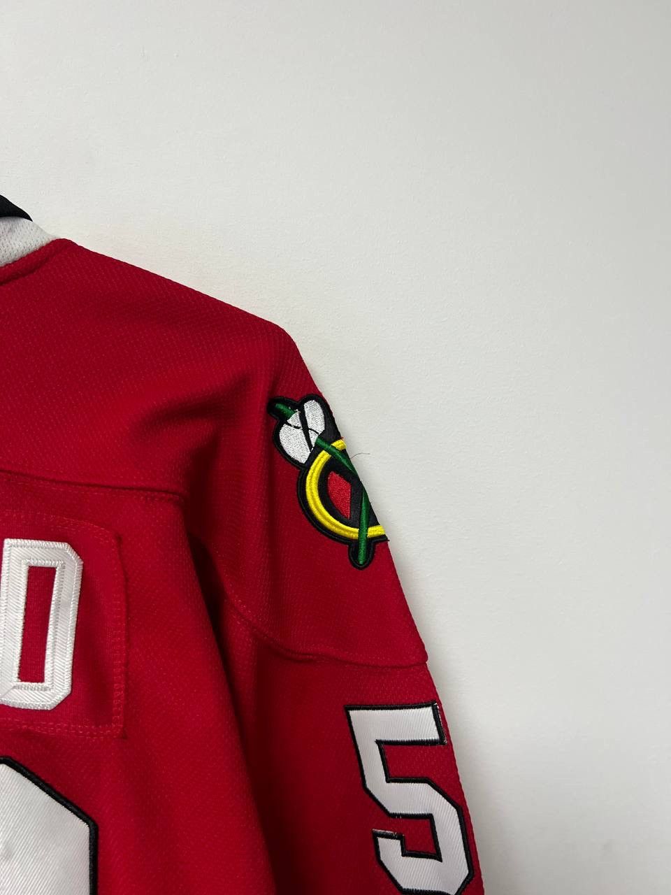 Reebok Chicago Blackhawks #50 Crawford Ice Hockey Jersey Kids L/XL Size US XXS / EU 40 - 5 Thumbnail
