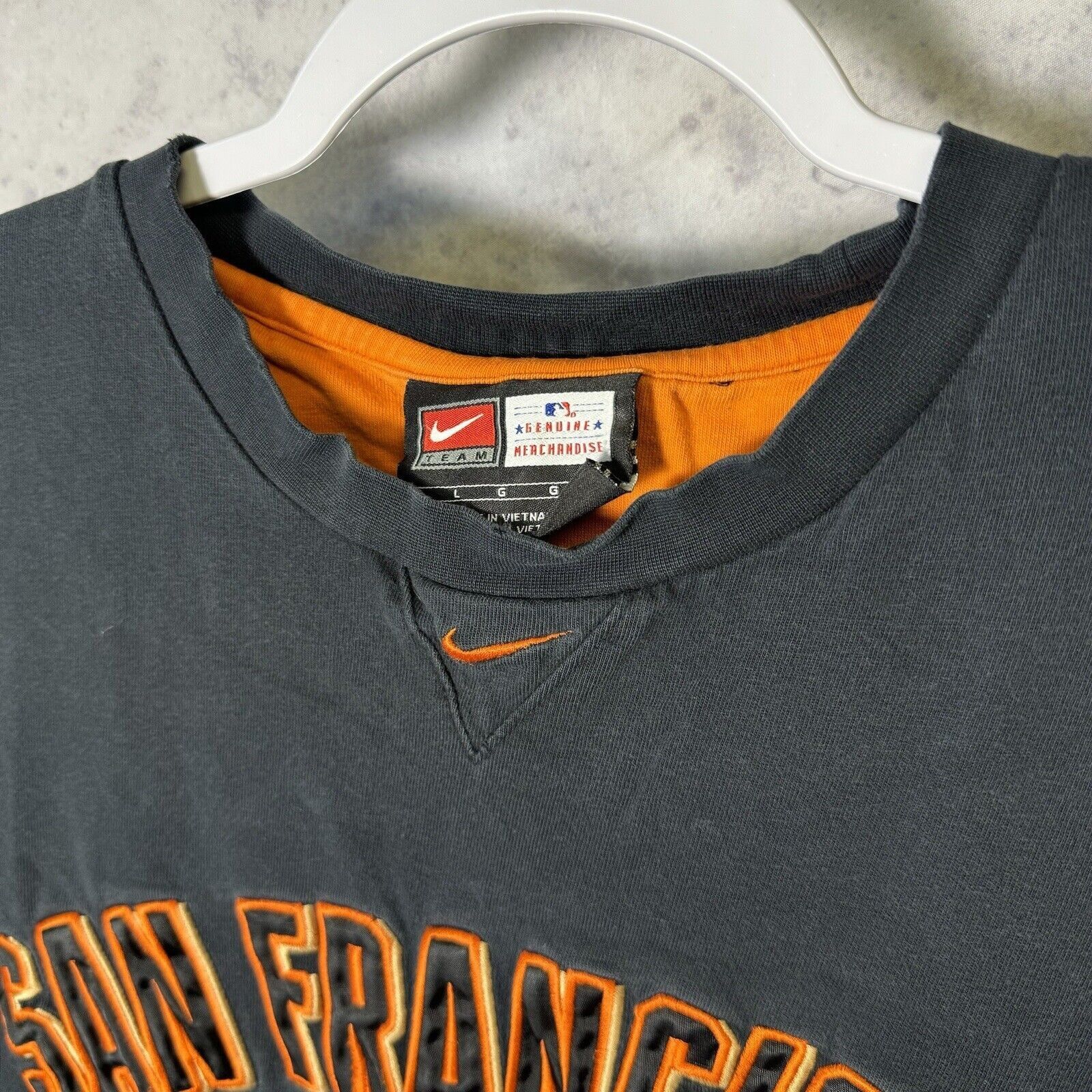 MLB Vintage San Francisco Giants Nike T Shirt Mens L Black Long Size US L / EU 52-54 / 3 - 4 Thumbnail