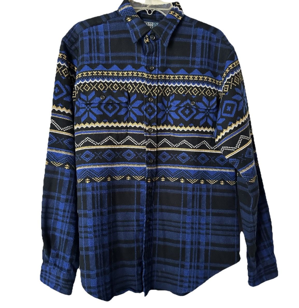 Polo Ralph Lauren × Vintage Polo Ralph Lauren Snowflake Large Flannel Shirt Vintage Size US L / EU 52-54 / 3 - 1 Thumbnail