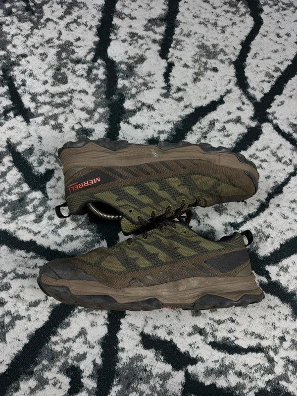 Merrell waterproof khaki outdoor gorp core brown hiking boots Size US 11 / EU 44 - 3 Thumbnail