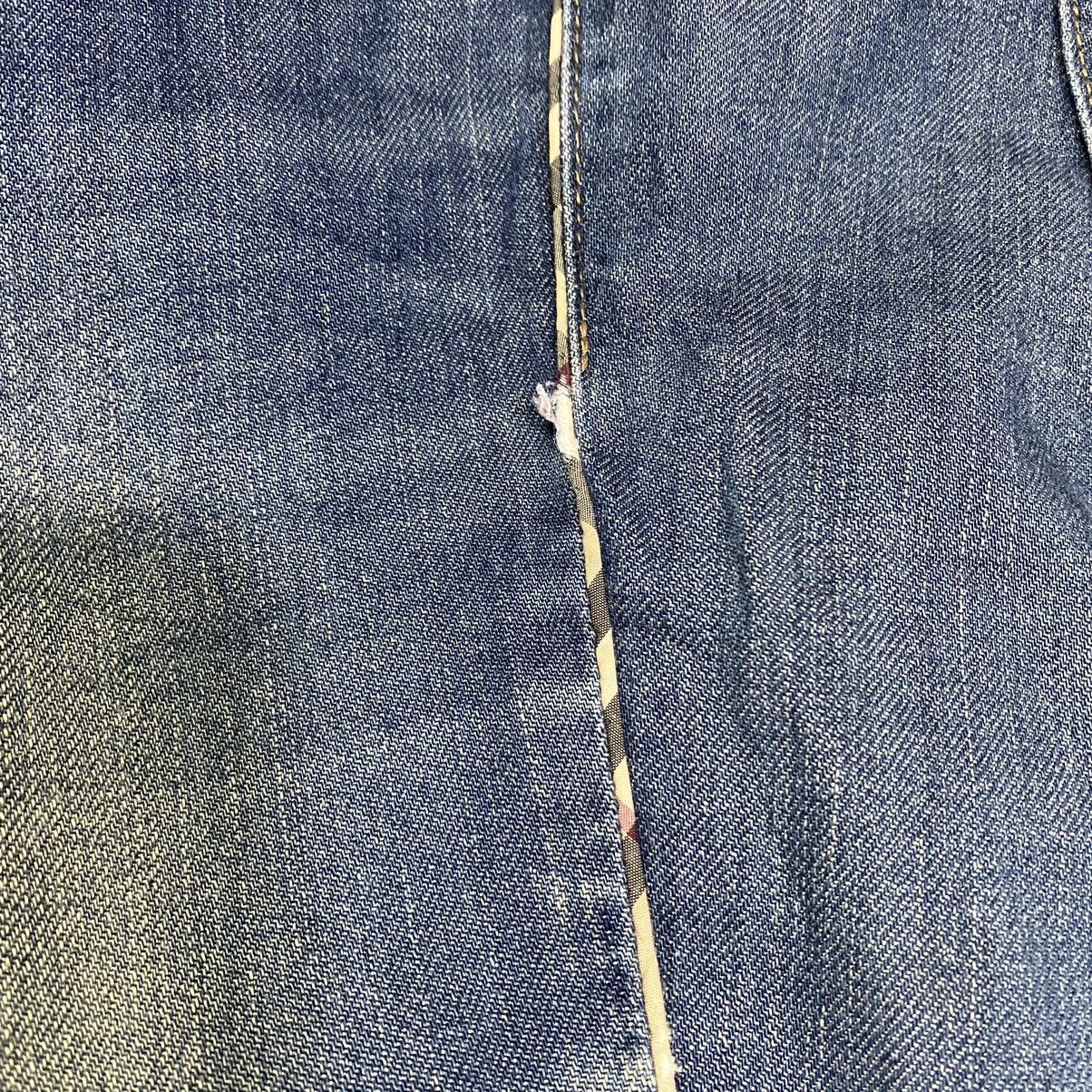 Burberry × Jean × Vintage Burberry Distressed Bootcut Jeans Size 33" - 7 Thumbnail
