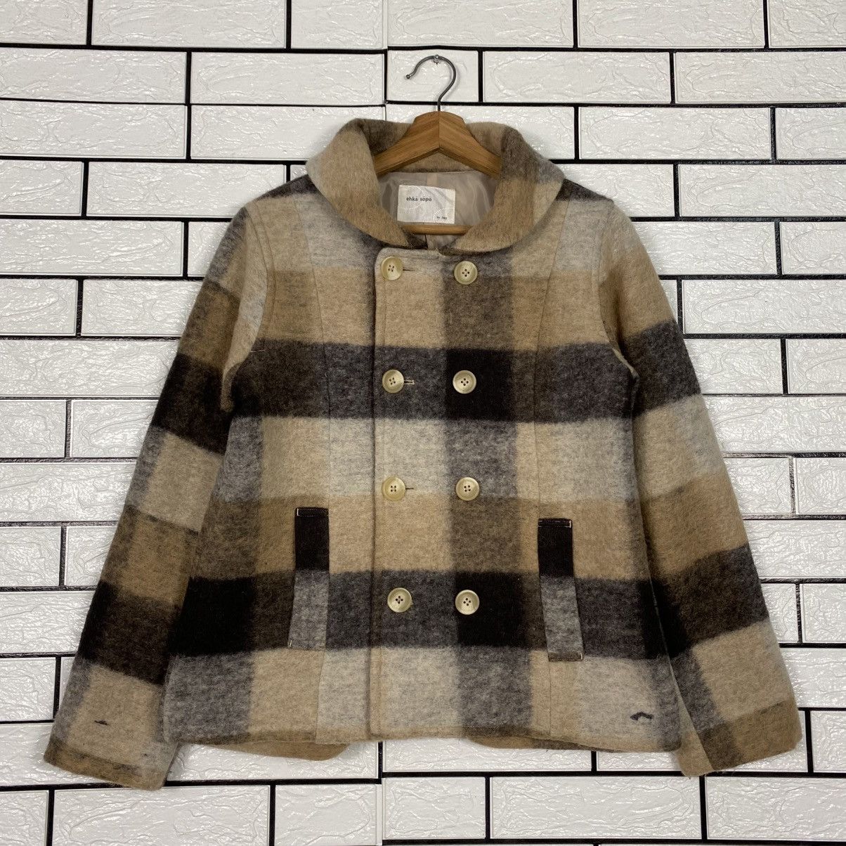 Japanese Brand 📌Vintage Wool Jacket Tartan Design Ehka Sopo Issey Miyake Size US M / EU 48-50 / 2 - 2 Thumbnail