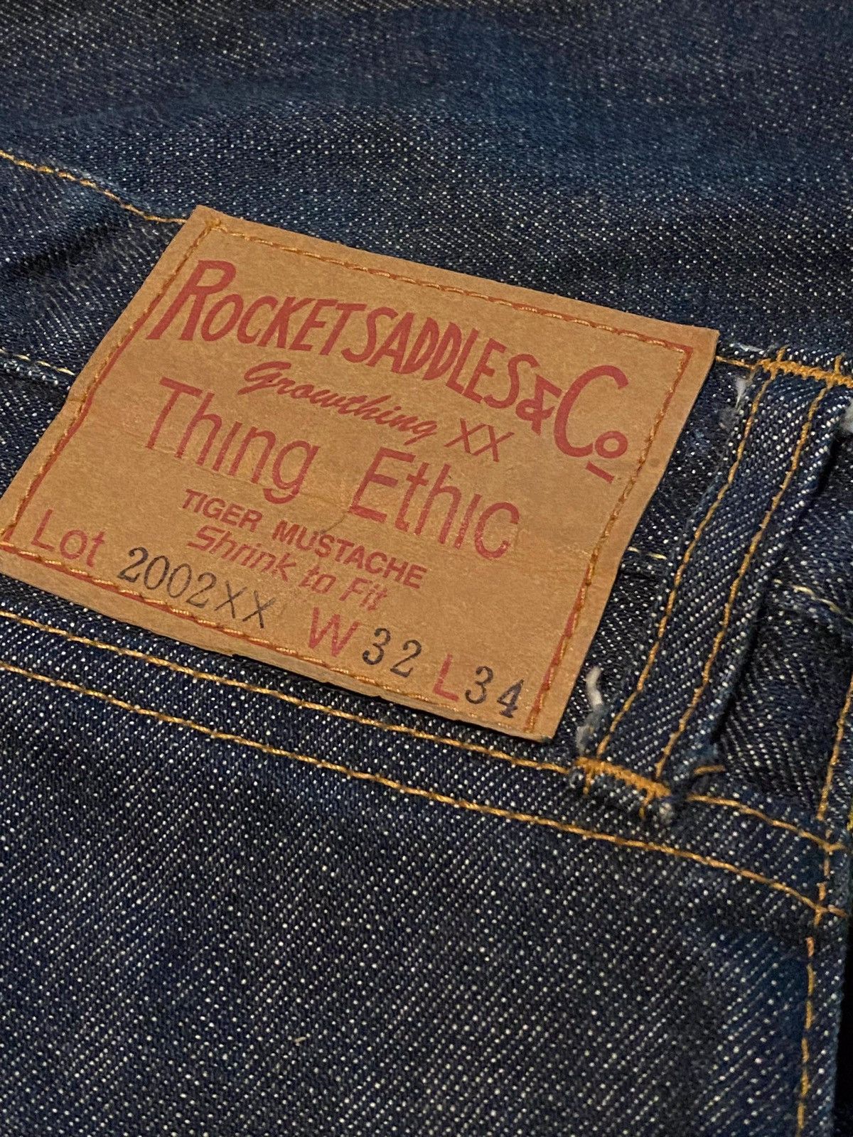 Designer × Japanese Brand Vintage Rocket Saddles & Co Made In Japan Blue Denim Size US 33 - 9 Thumbnail