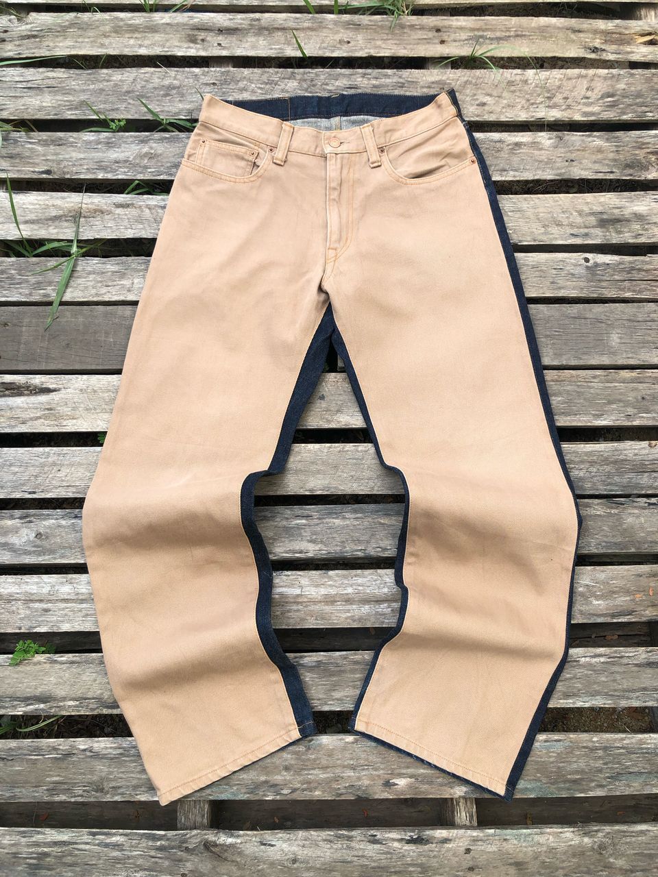 If Six Was Nine × Japanese Brand × KOJIMA GENES Kojima Genes Japan Two Tone Panel Jeans Size US 30 / EU 46 - 1 Thumbnail