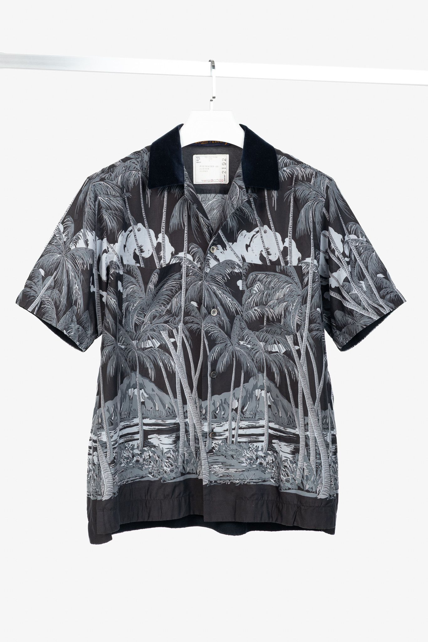 Sacai Sacai x Sun Surf Grey Diamond Head Tropical Shirt Size US S / EU 44-46 / 1 - 1 Thumbnail