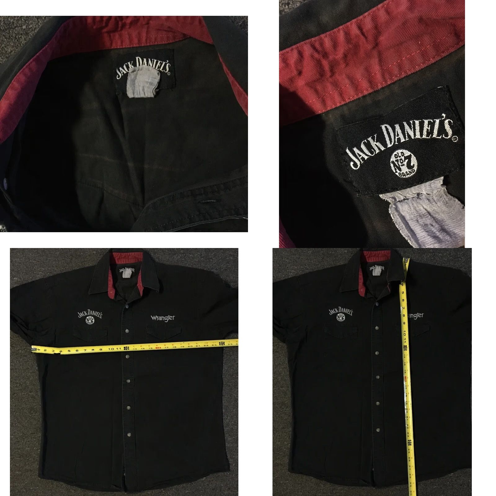 Wrangler VINTAGE Wrangler Jack Daniels Old No 7 Shirt L Black Western Men T-Shirt Grunge 90s Cowboy Rodeo Biker Whiskey Pullover/Graphic Tee Size US L / EU 52-54 / 3 - 8 Thumbnail