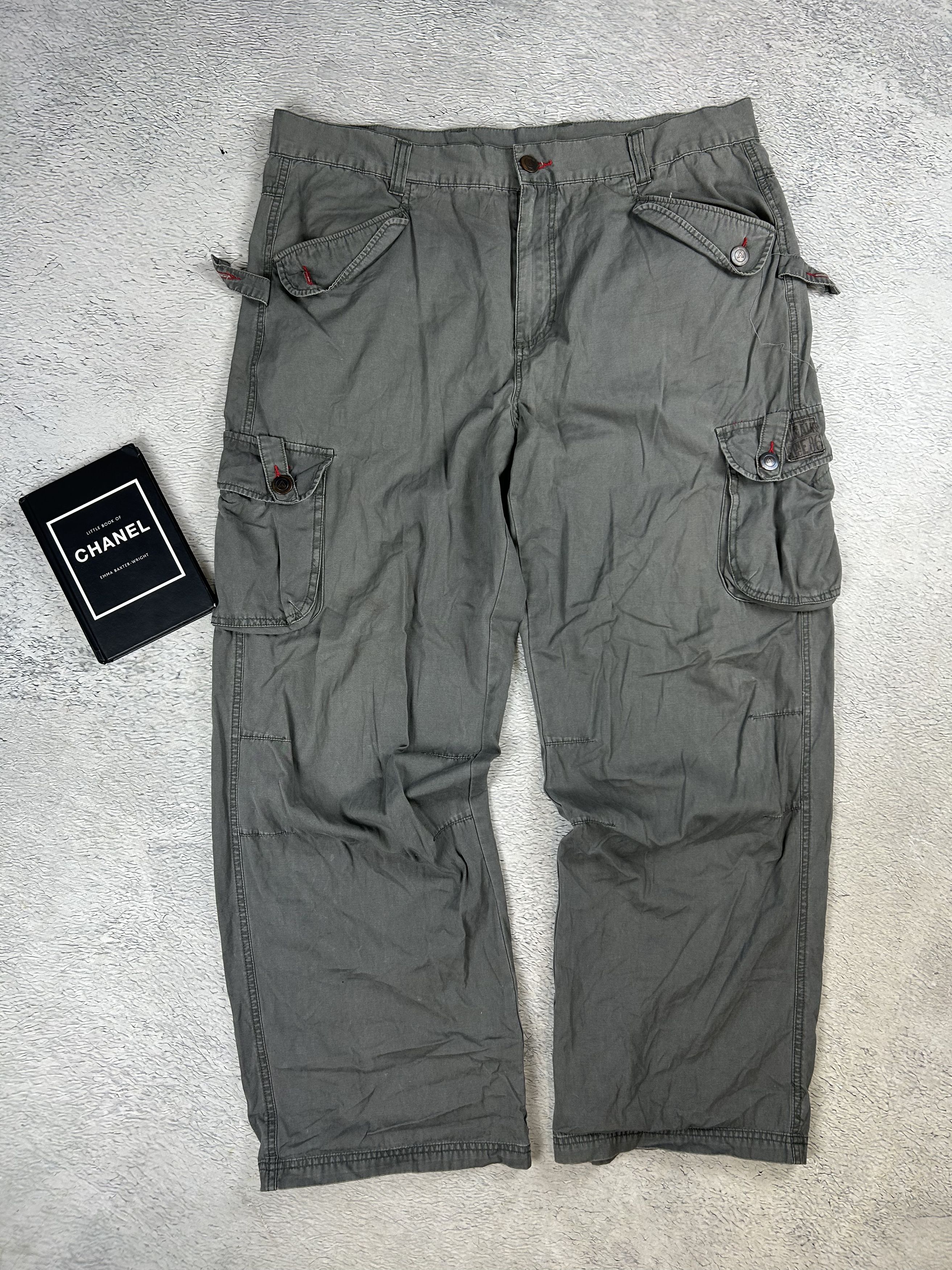 Airwalk × JNCO Vintage Airwalk Cargo Pants Baggy Streetwear Drill Pockets Size US 36 / EU 52 - 6 Thumbnail