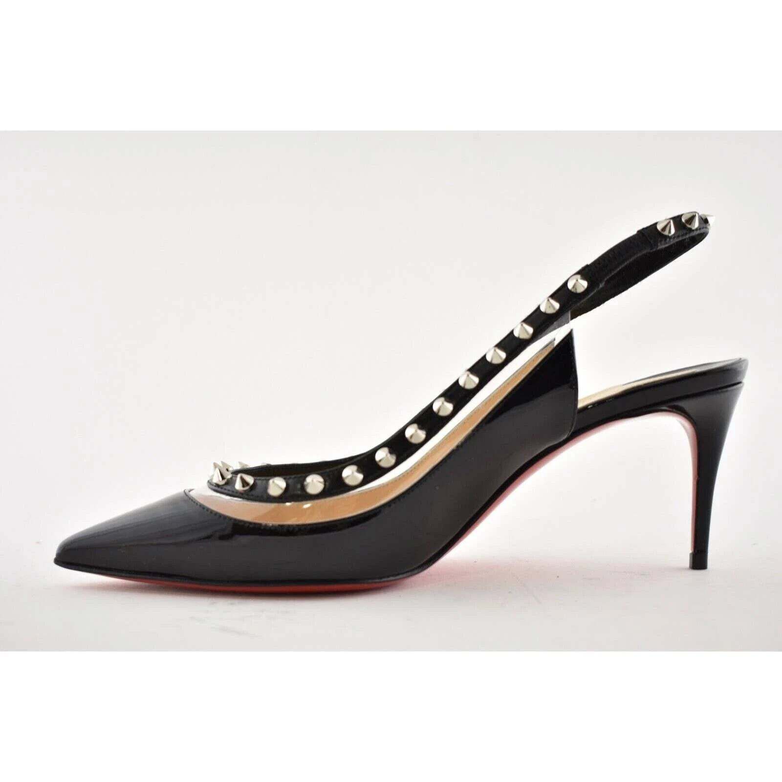 Christian Louboutin Christian Louboutin Brigadine 70 Black Patent PVC Slingback Size US 6.5 / IT 36.5 - 8 Thumbnail