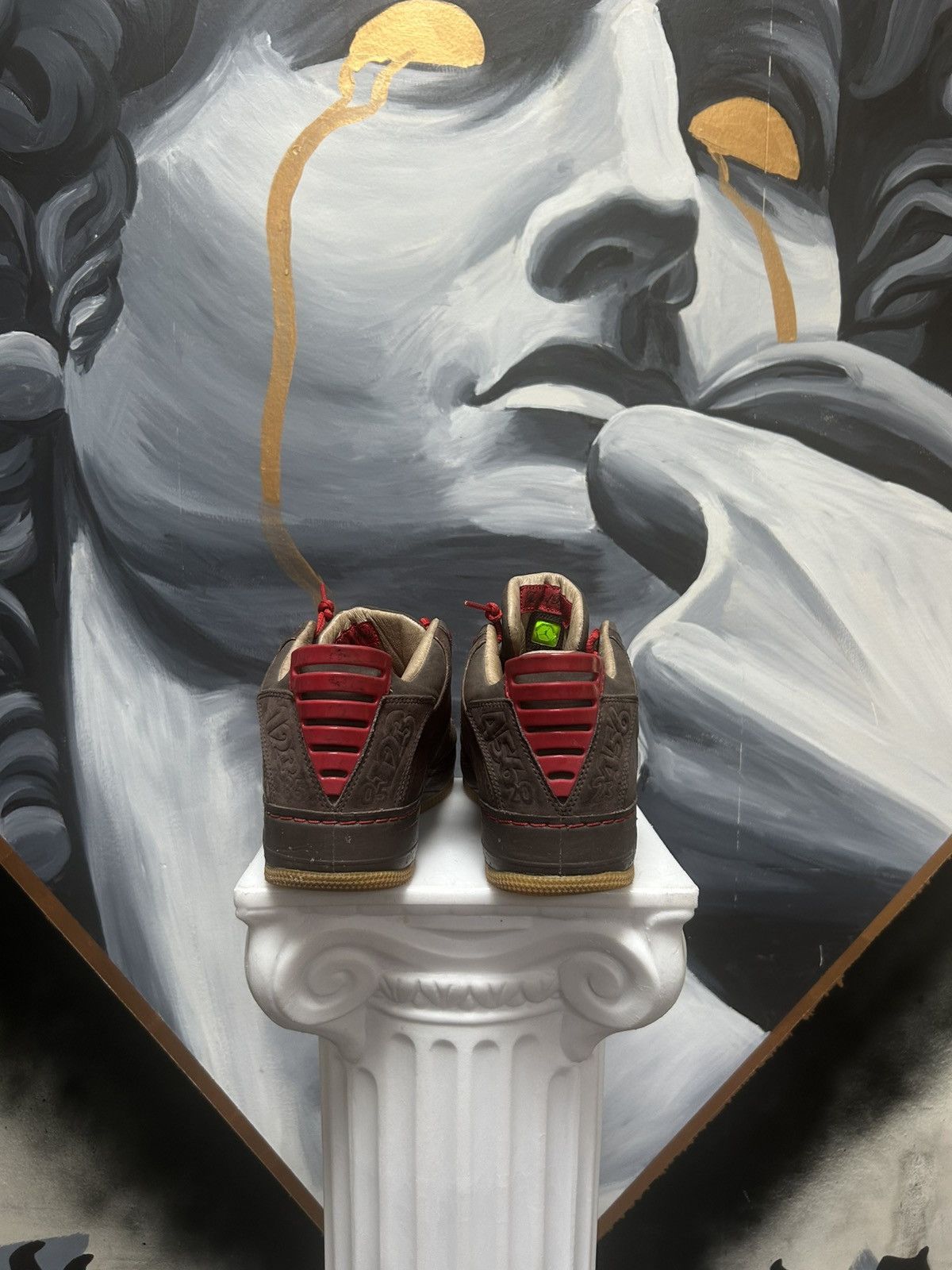 Designer brown and red af1 Size US 12 / EU 45 - 2 Thumbnail