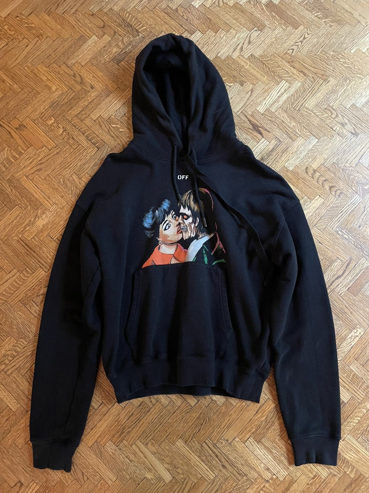 Off-White OFF-WHITE Kiss' Graphic Print Hoodie Size US M / EU 48-50 / 2 - 1 Thumbnail