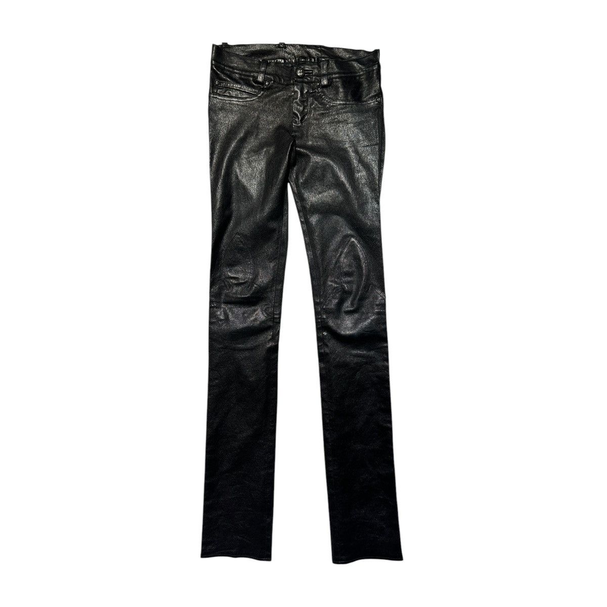 Chrome Hearts Leather fleur stretch pants Size 25" / US 0 / IT 36 - 1 Thumbnail