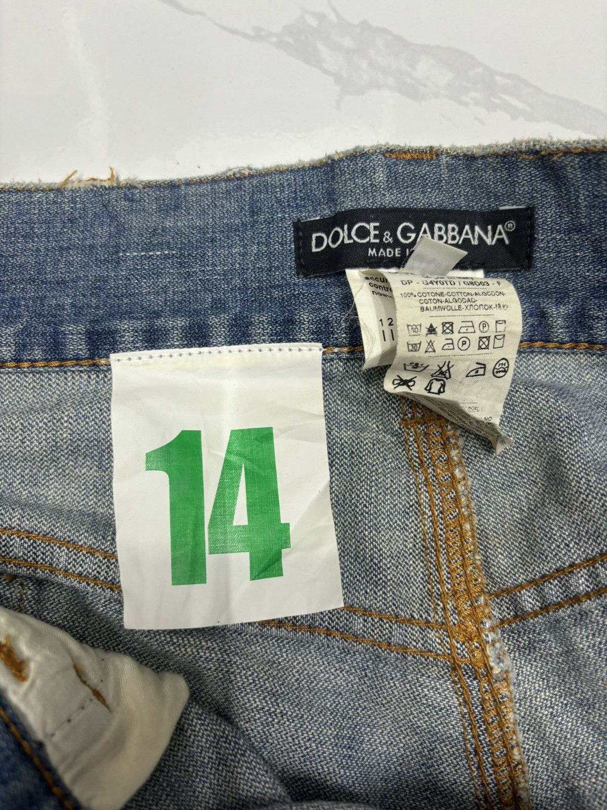 Dolce & Gabbana DOLCE & GABBANA RUSTY DISTRESSED RIPS DENIM JEANS Size US 34 / EU 50 - 11 Thumbnail