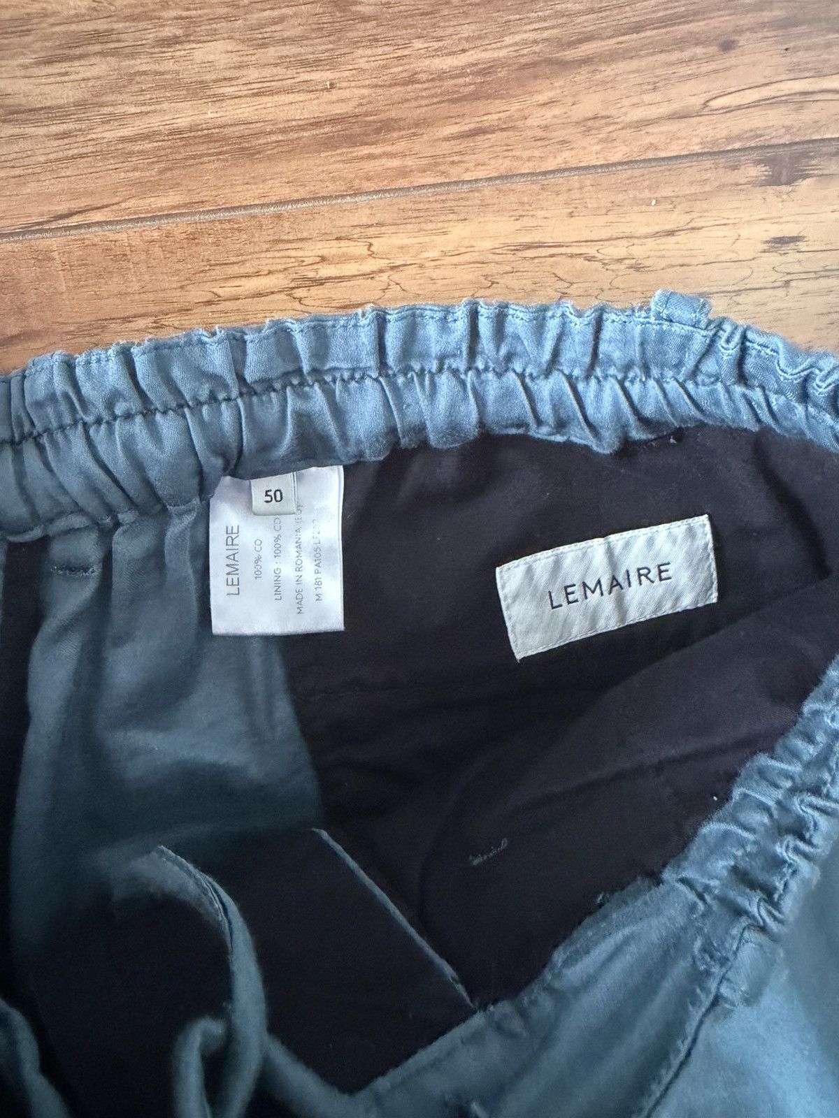 Lemaire Lemaire Blue-Green Cotton Satin Drawstring Trousers Size US 30 / EU 46 - 5 Thumbnail