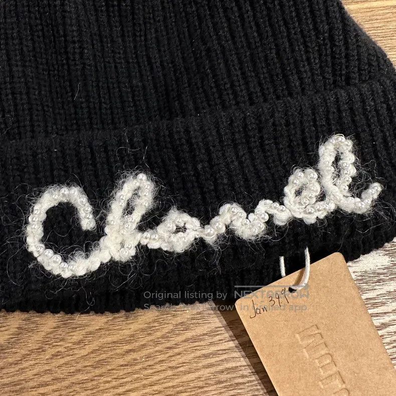 Chanel Chanel Knitted cashmere hat with slogan letters Size ONE SIZE - 6 Thumbnail