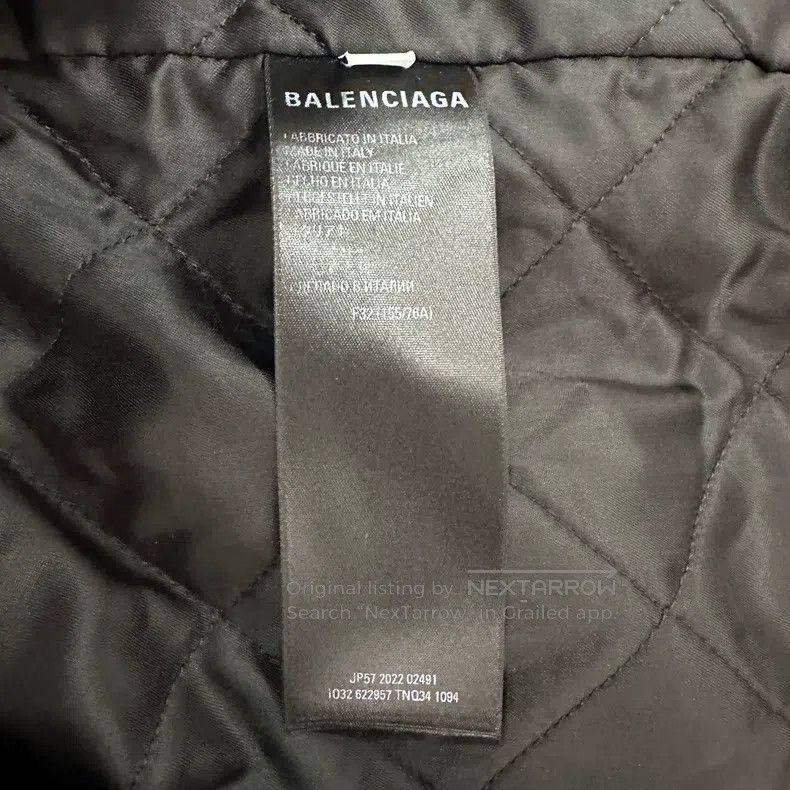 Balenciaga Balenciaga Beige letter all-printed logo high-neck zip-up Size 4XL / US 24-26 - 3 Thumbnail