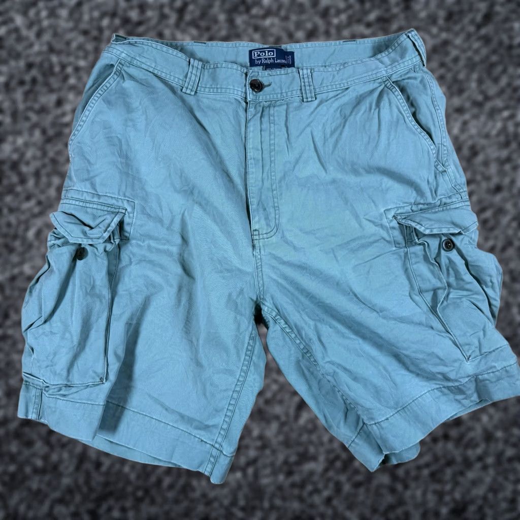 Polo Ralph Lauren VINTAGE Polo Ralph Lauren Cargo Shorts Men 34 Beige Green Baggy Chino Military Style Mens Size US S / EU 44-46 / 1 - 1 Thumbnail