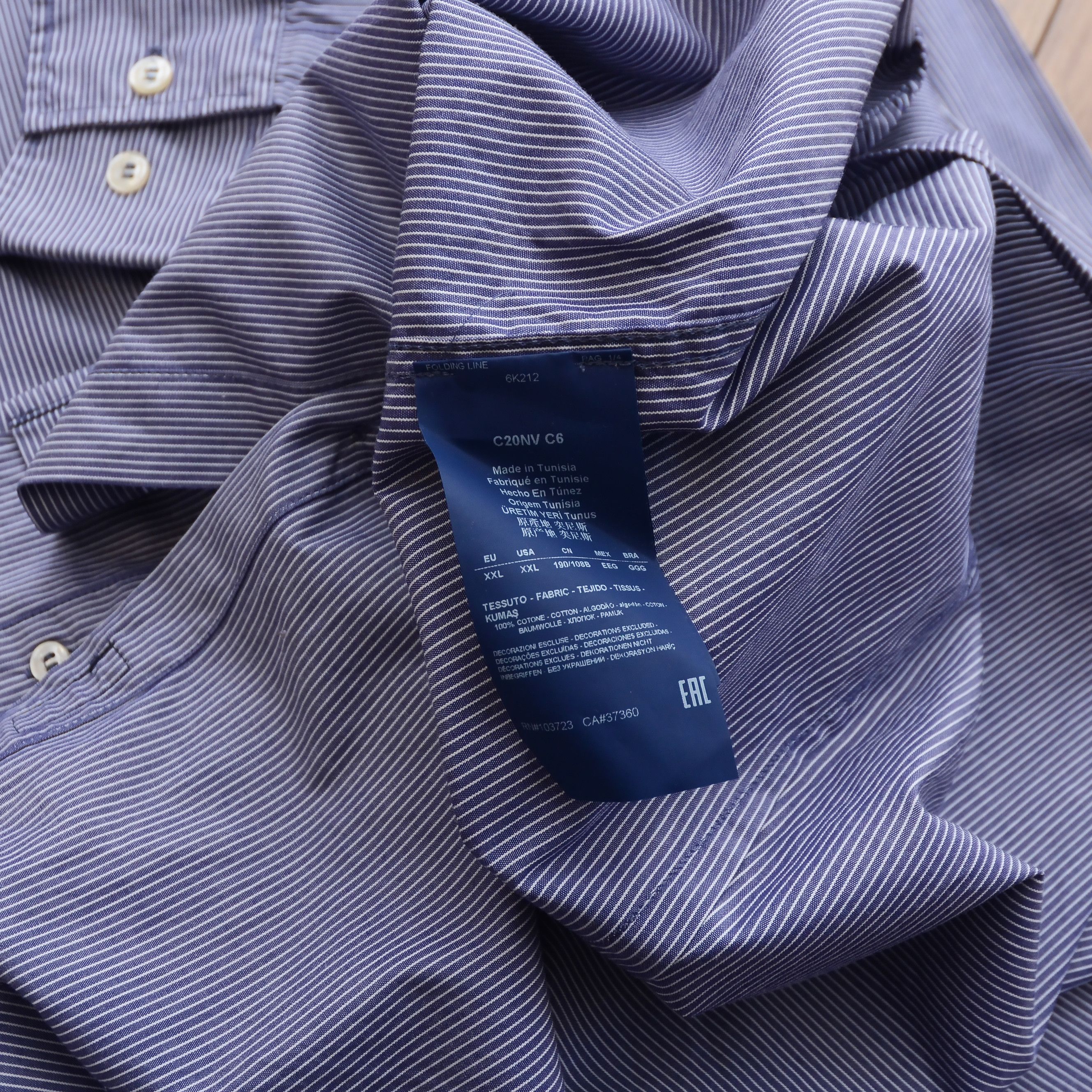 Armani Y2K Armani Jeans Striped Cotton Shirt XL–XXL Logo Casual Size US XL / EU 56 / 4 - 12 Thumbnail