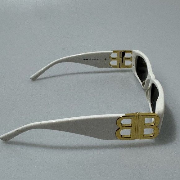 Balenciaga Balenciaga Dynasty 51MM Rectangular Sunglasses White Size ONE SIZE - 2 Thumbnail