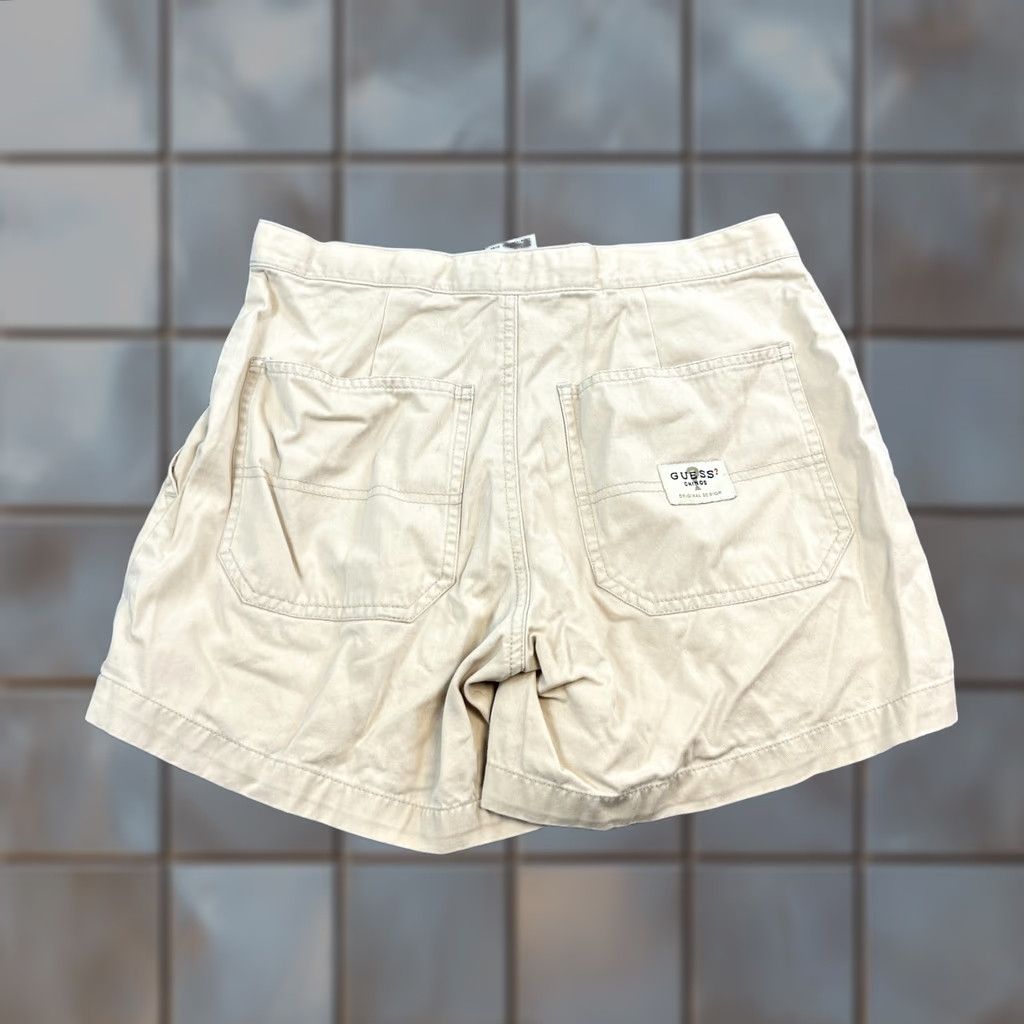 Guess GUESS Chinos Shorts 26 UK 6 Beige Paper Bag Cotton Vintage Womens 5-Pocket Chino Casual Summer Spring Autumn Womens Fashion Shorts Boys Girls Mens Size 28" / US 6 / IT 42 - 1 Thumbnail