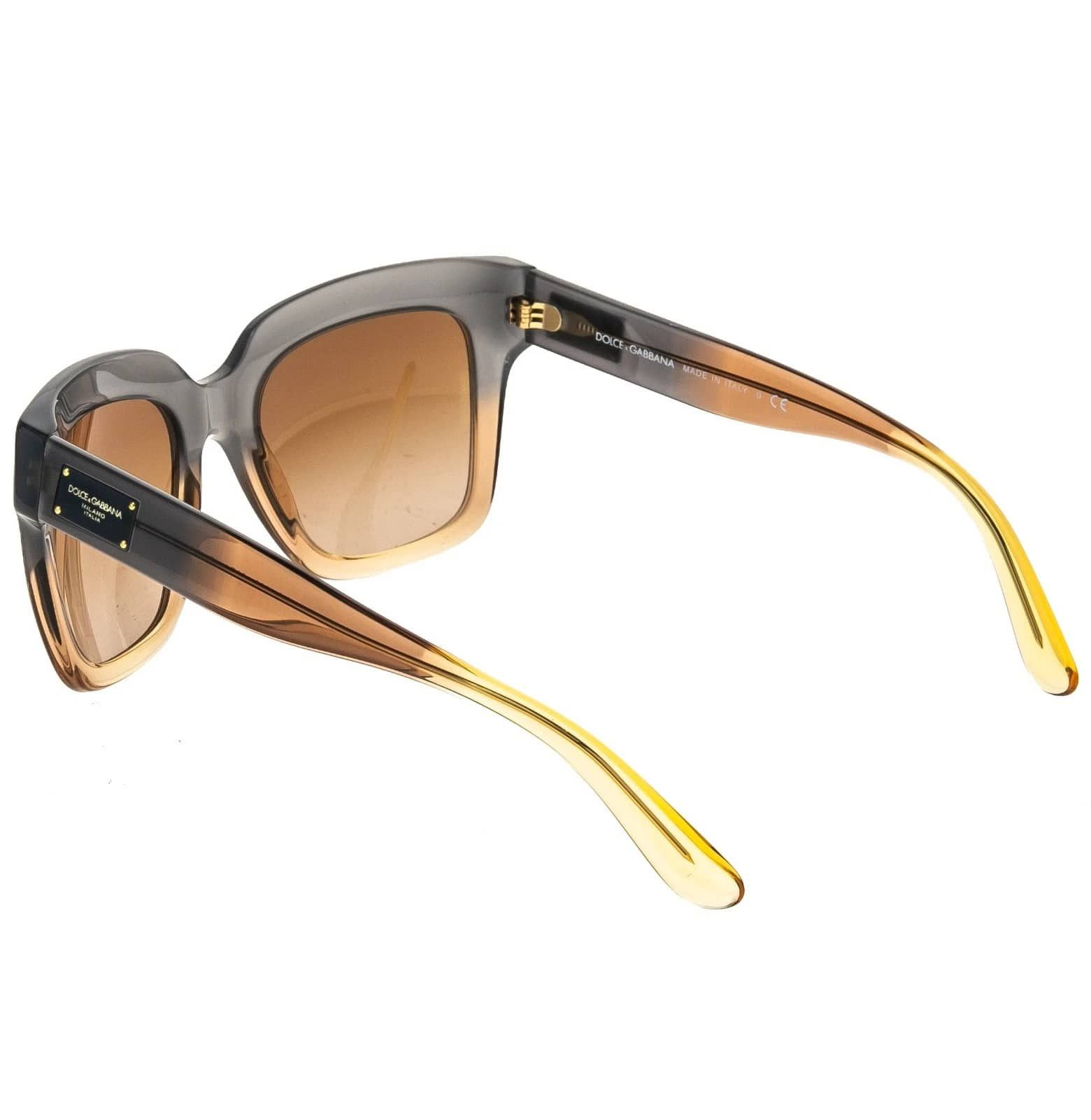 Dolce & Gabbana DOLCE & GABBANA DG4286 LOGO Plaque Brown Grey 4286 Geometric Size ONE SIZE - 4 Thumbnail
