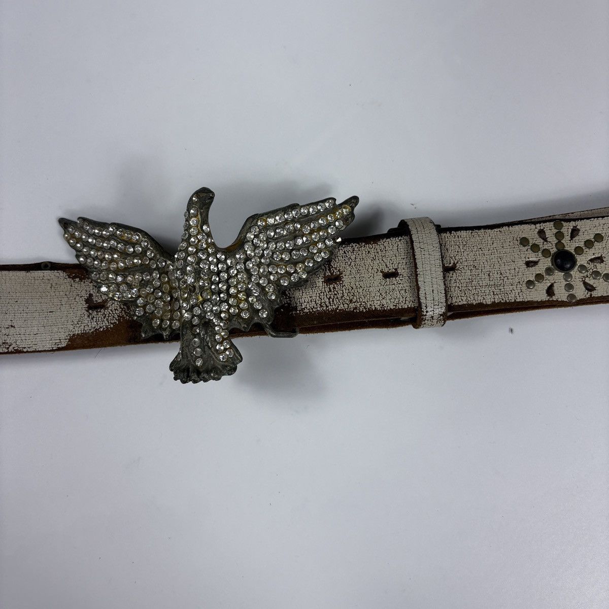 Vintage Vintage studded leather belt Size ONE SIZE - 3 Thumbnail
