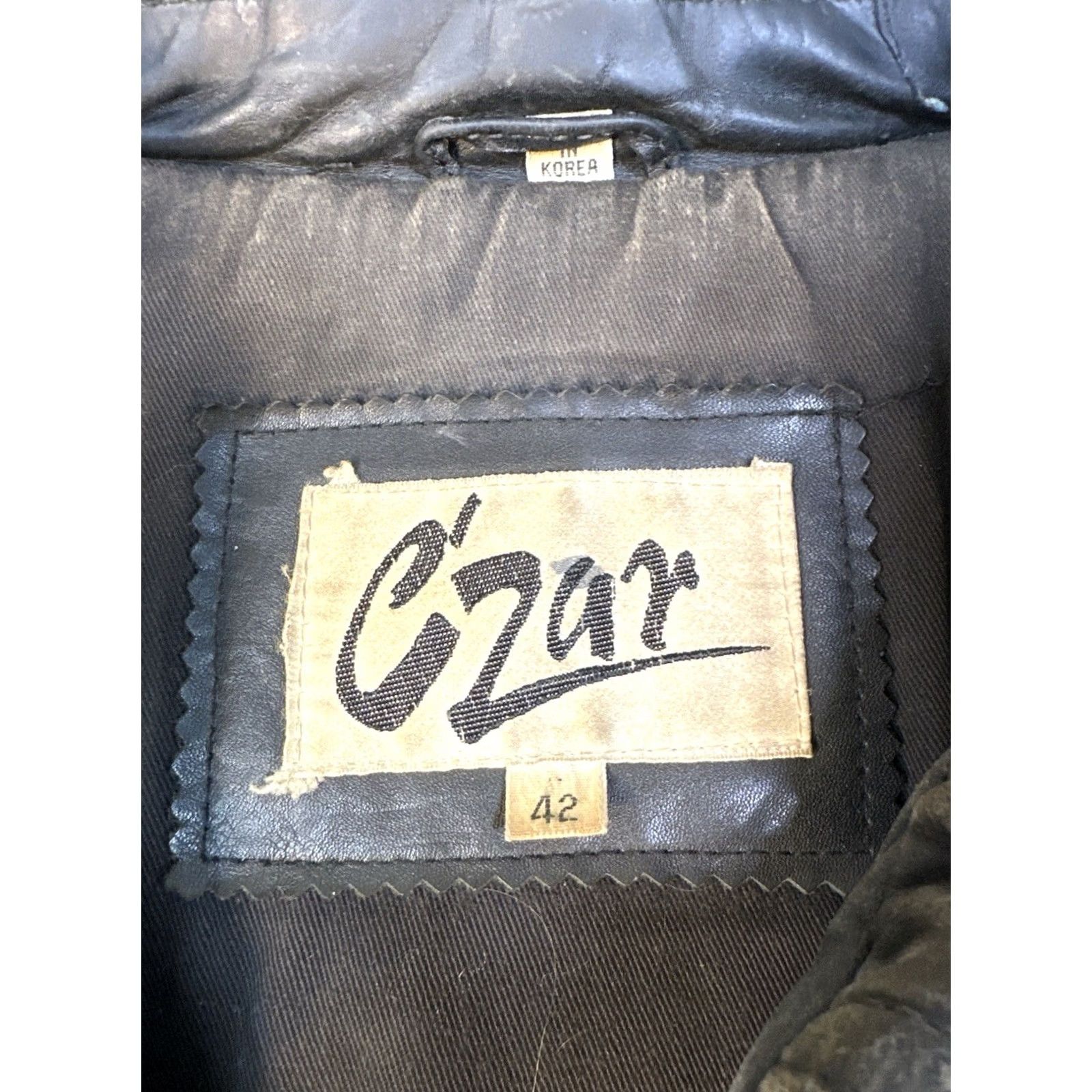 Vintage VINTAGE Czar Leather Jacket Black Size 42 Bomber 80s 90s Made in Korea Mens Jacket Size US XS / EU 42 / 0 - 2 Thumbnail