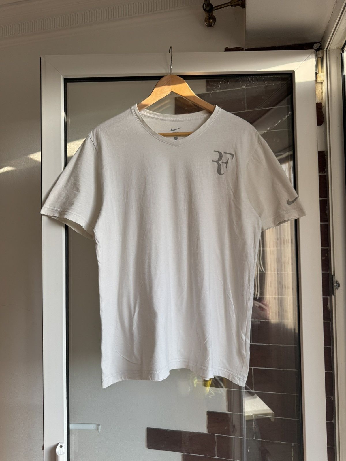 Nike Vintage Nike x Roger Federer White tee Size US L / EU 52-54 / 3 - 4 Thumbnail