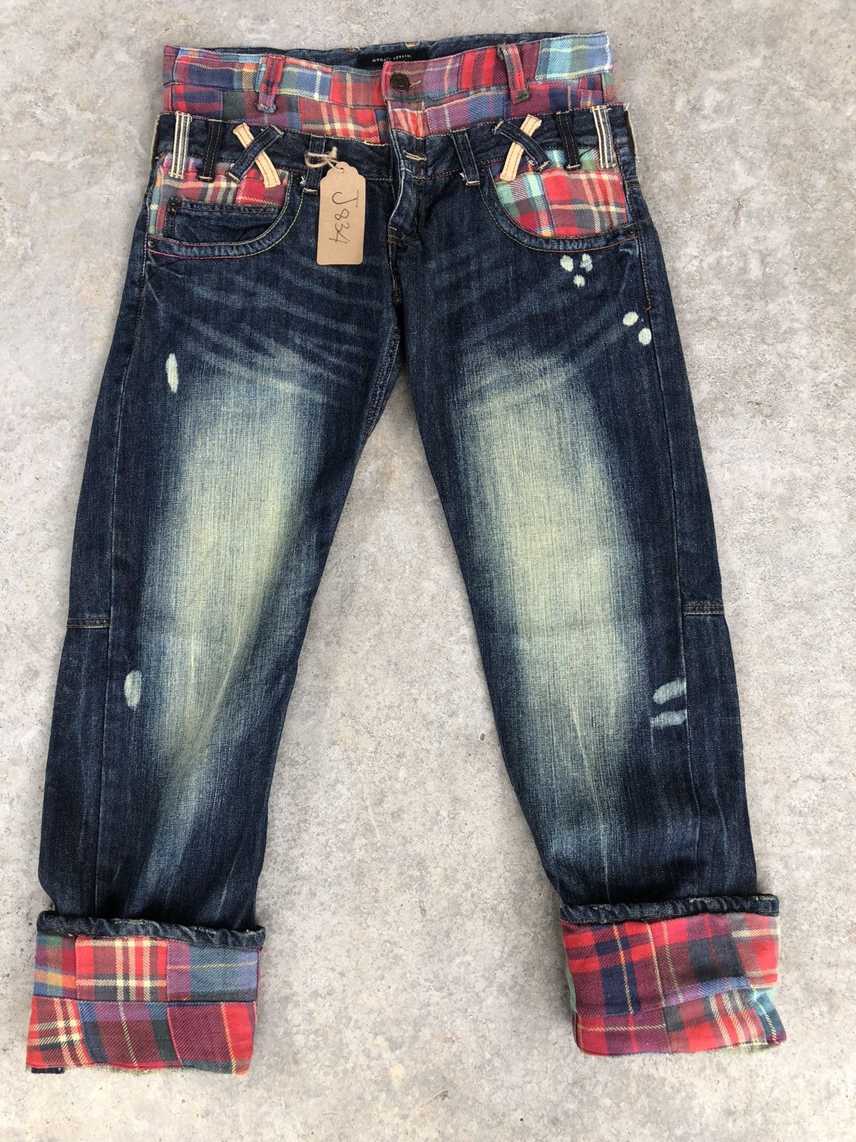 Japanese Brand Japanese Memory Special Double Waist Distressed Embroidered Size US 32 / EU 48 - 4 Thumbnail