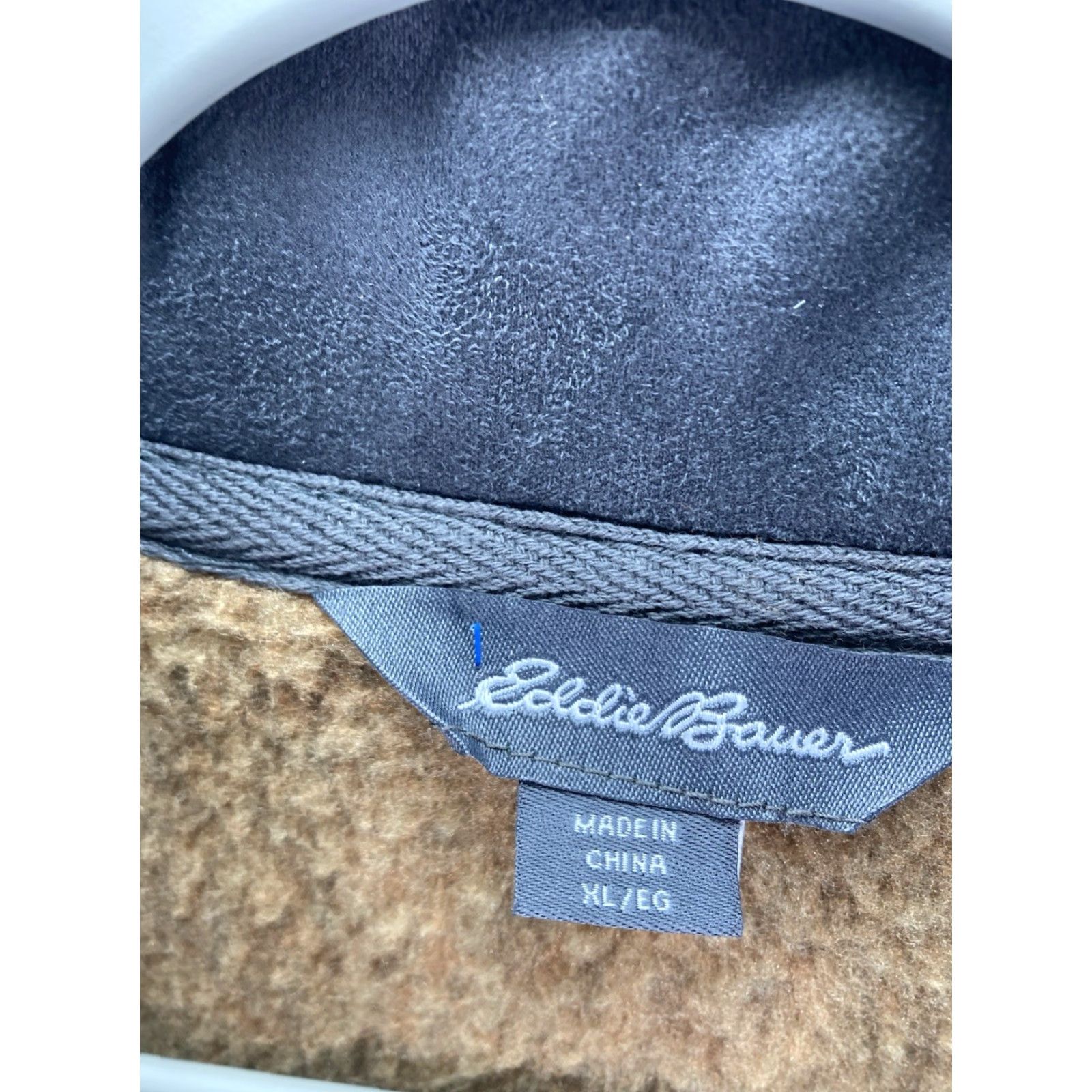 Eddie Bauer Eddie Bauer Fleece Sweater Men XL Brown 1/4 Zip Mock Neck Pullover Long Sleeve Sleeve Change: 1/4 Zip Size US XL / EU 56 / 4 - 5 Thumbnail