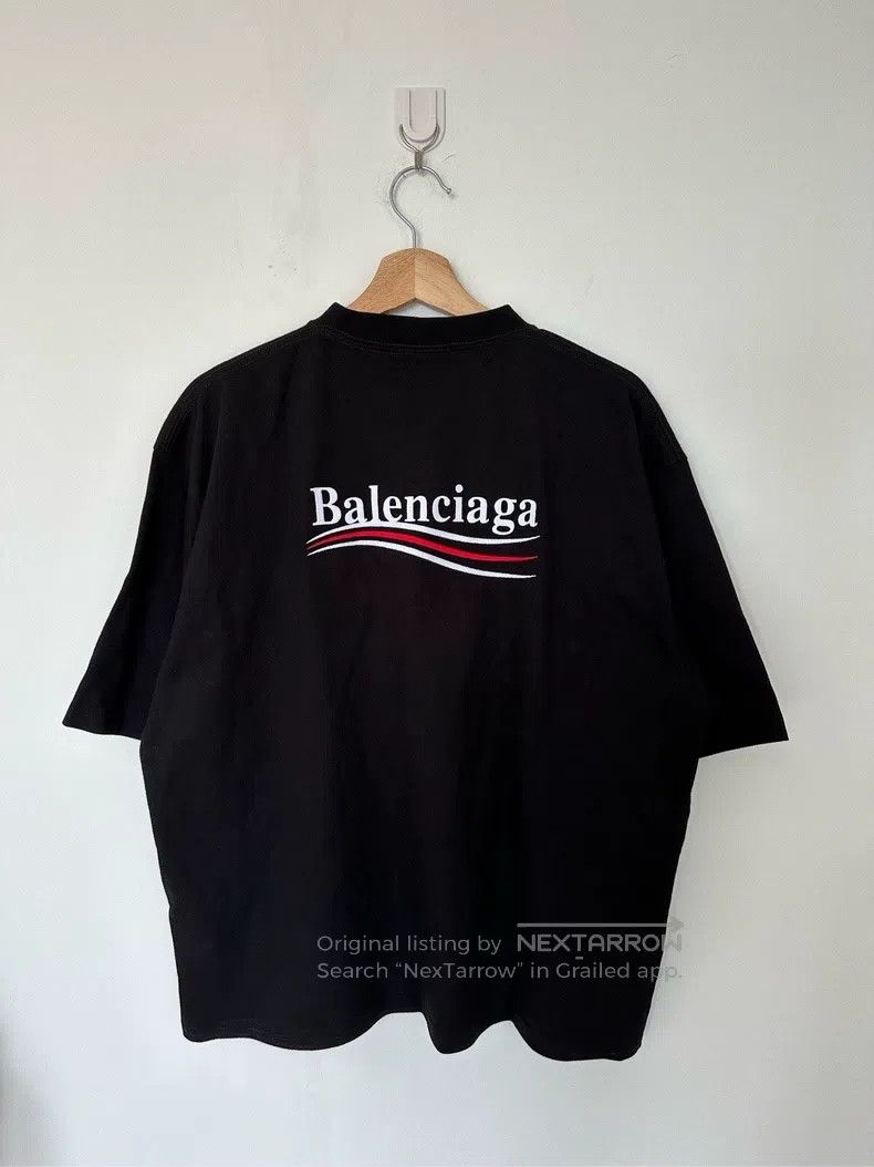 Balenciaga Balenciaga Black embroidery letter short-sleeve Size US S / EU 44-46 / 1 - 2 Thumbnail