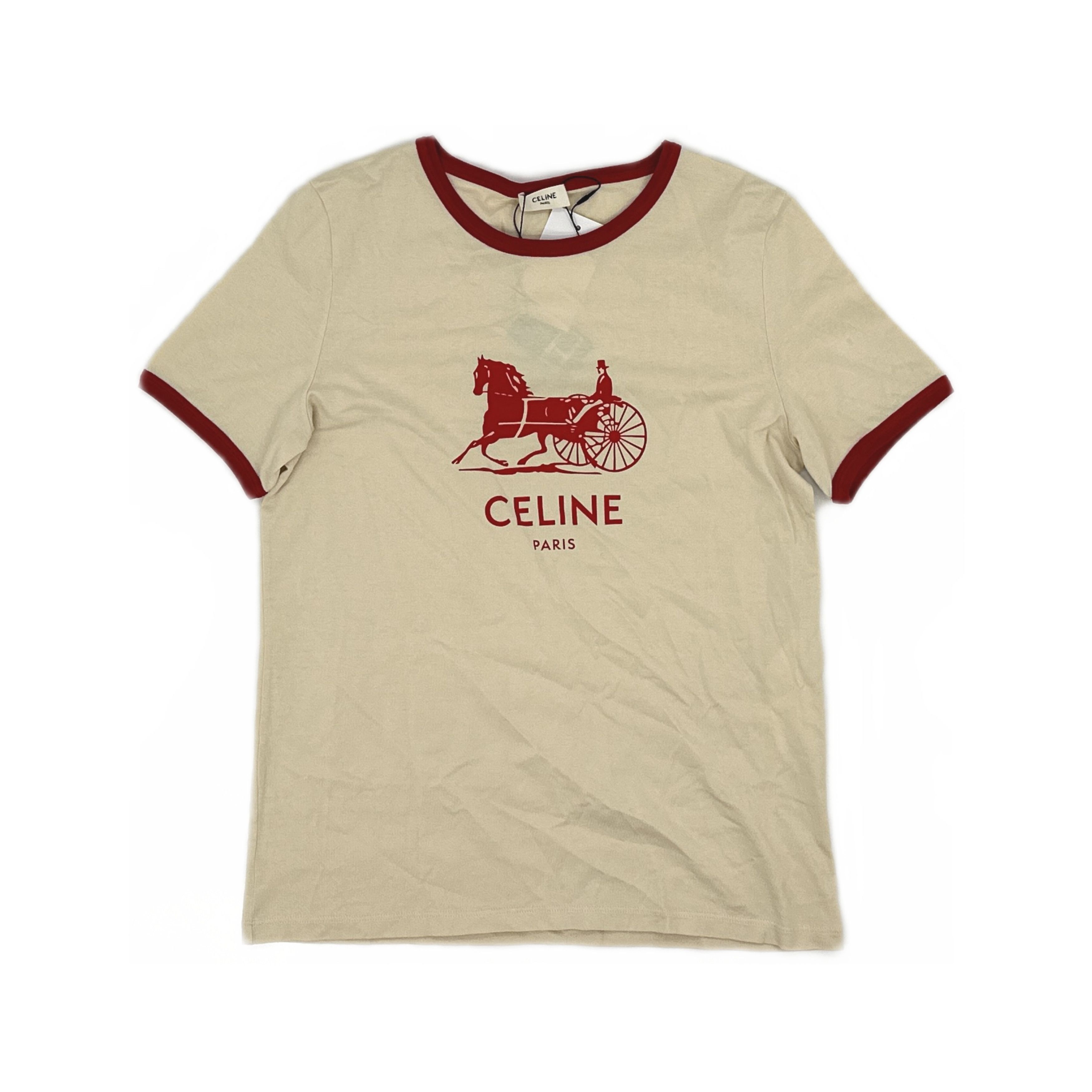 Celine Celine Horse Carriage Logo T-Shirt Size L Size L / US 10 / IT 46 - 1 Thumbnail