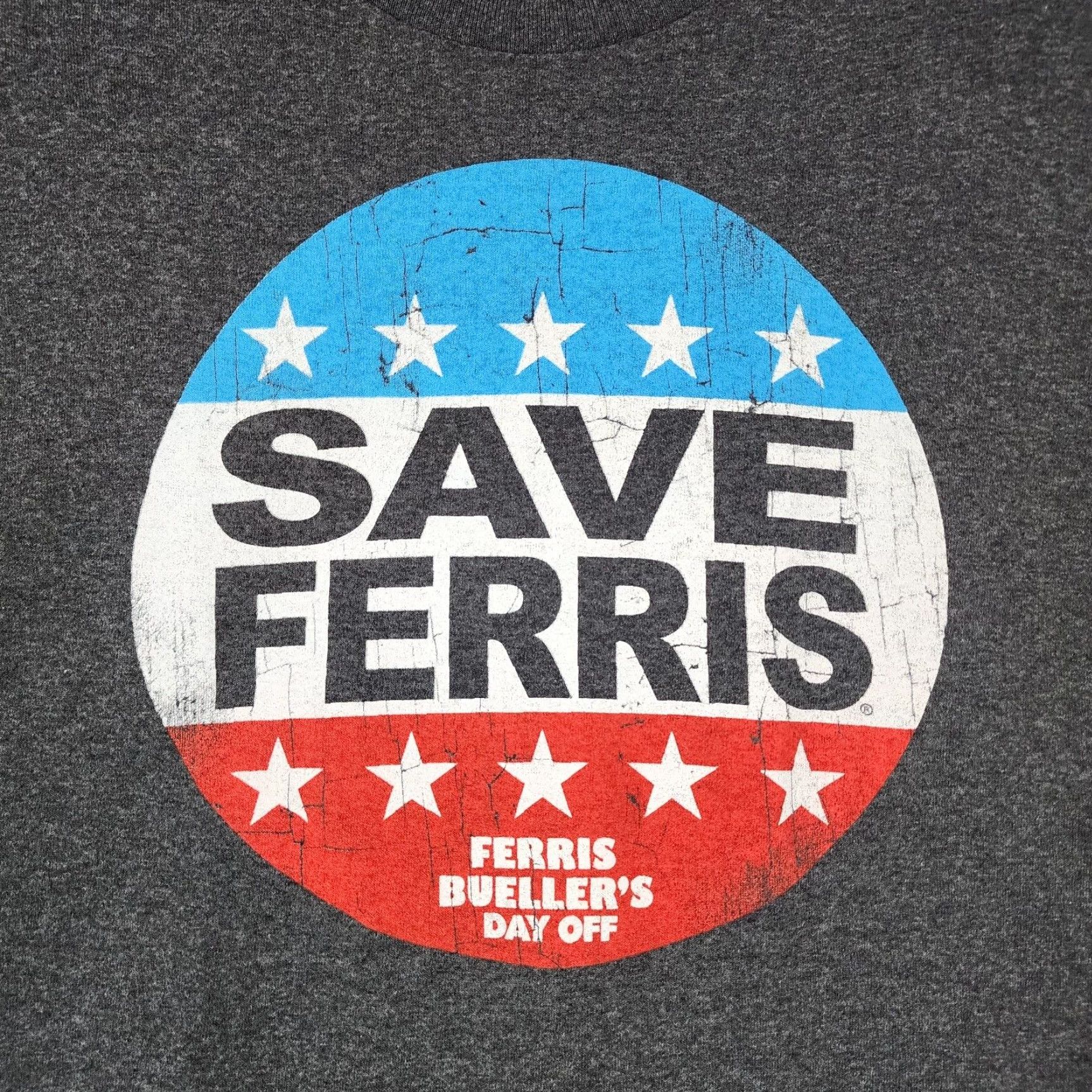 Delta Delta Pro Weights Shirt Men Size M Gray Save Ferris Short Sleeve Graphic Tee Size US 31 - 3 Thumbnail