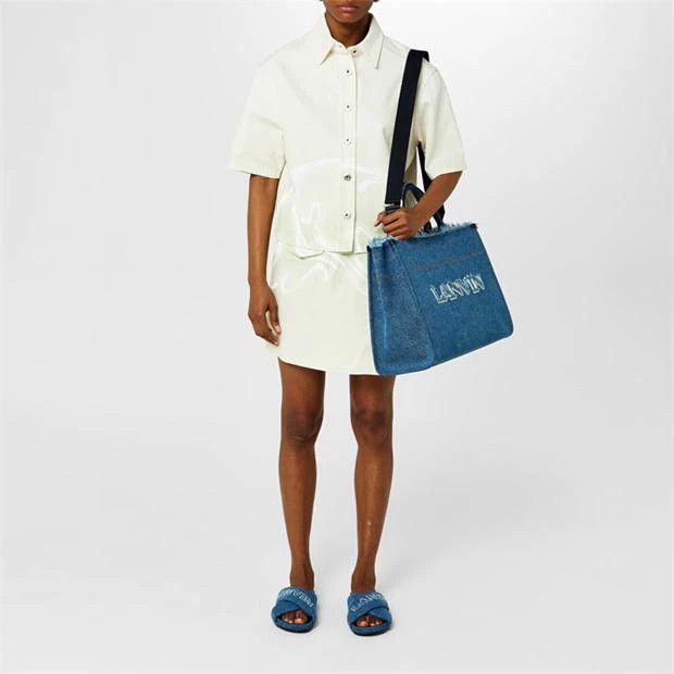 Lanvin o1g2r1mq1024 Size: OS / Tote Bag in Denim Blue Size ONE SIZE - 5 Thumbnail